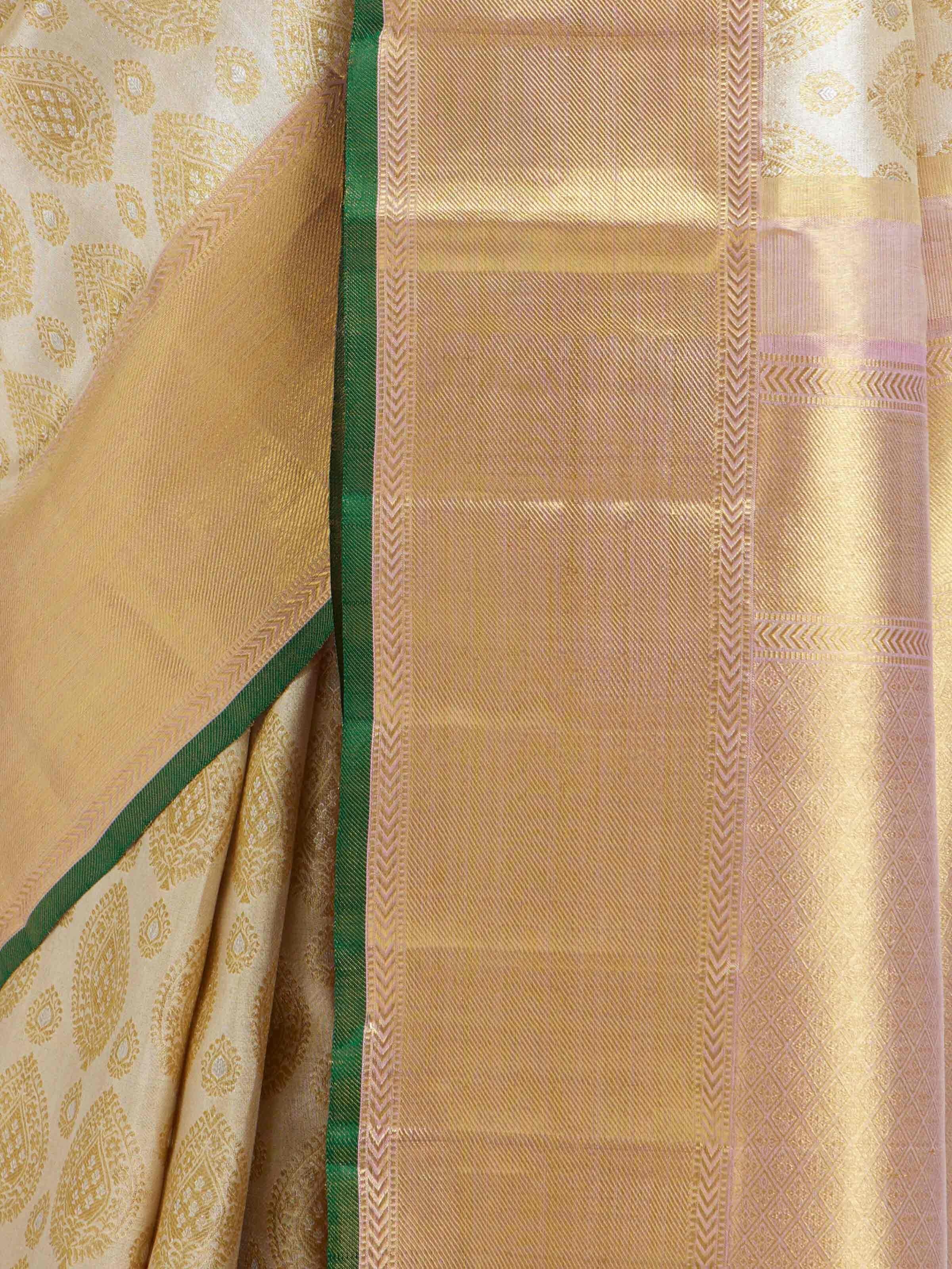 Gold Kancheepuram Silk Zari Saree