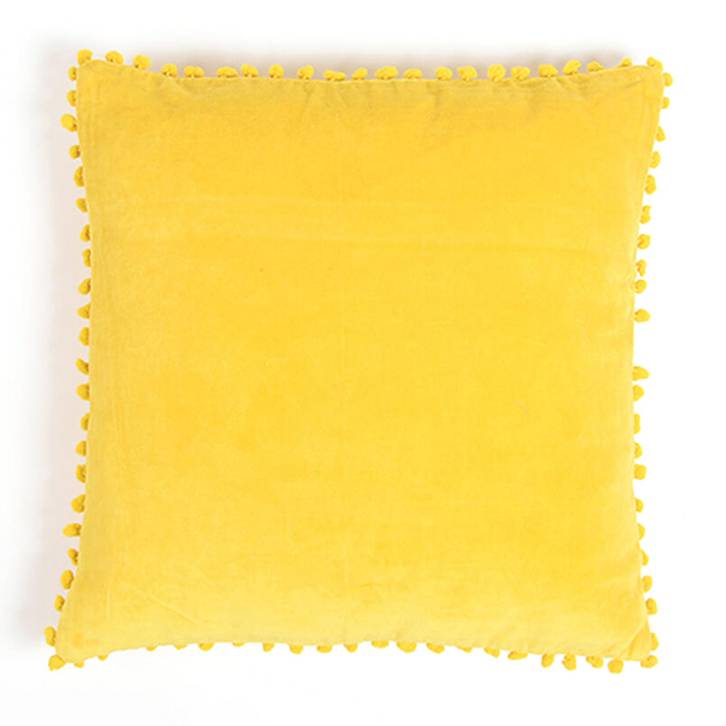 Soft Touch Cushion Cover In Sunny Yellow - Urban Ladder