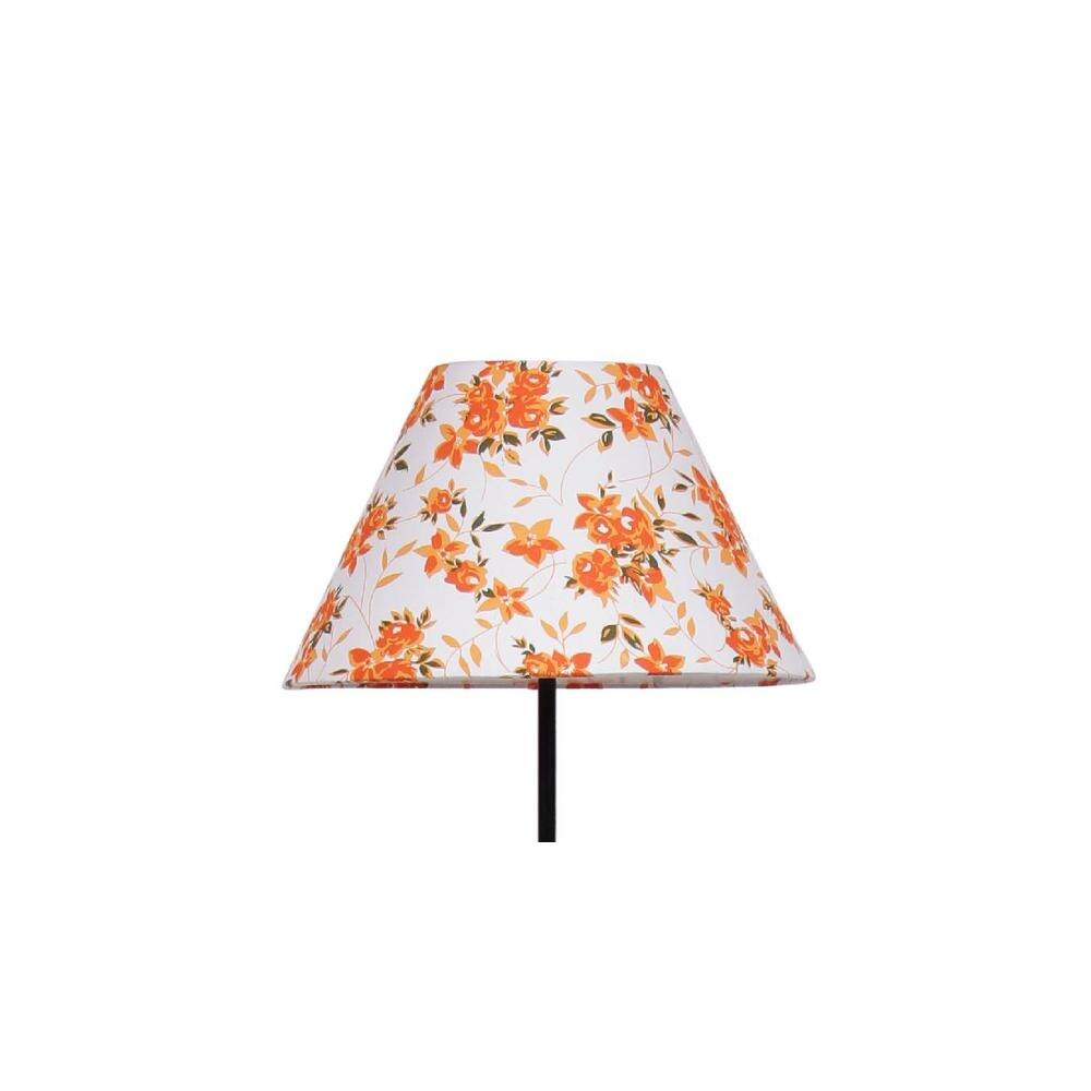 Cleo Multicolour Fabric Floor Lamp with Black Iron Base