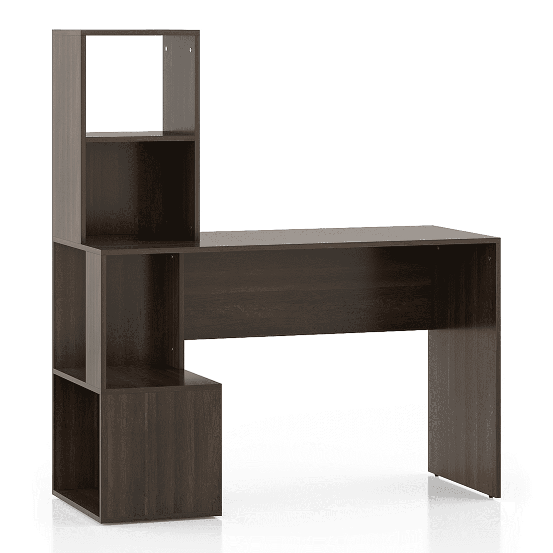 Carl Engineered Wood Study Table in Deep Oak Finish