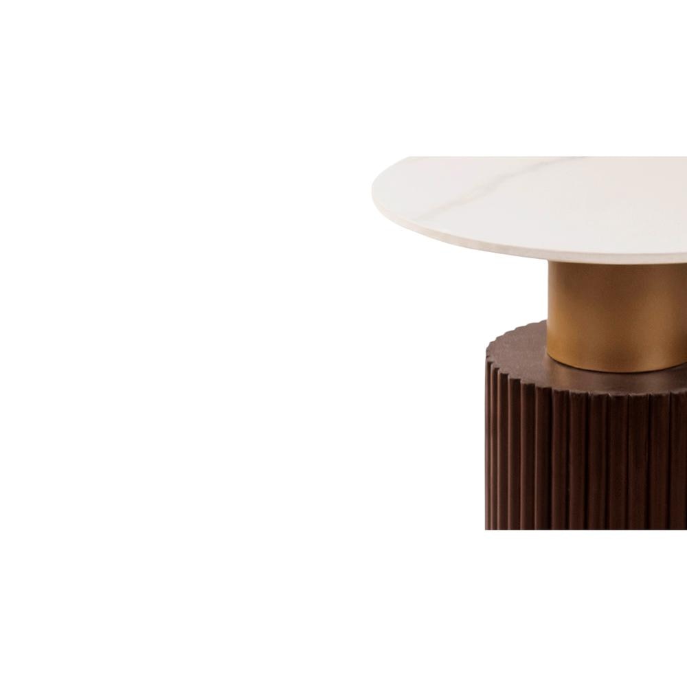 Solano Side Table in Dark Walnut Finish