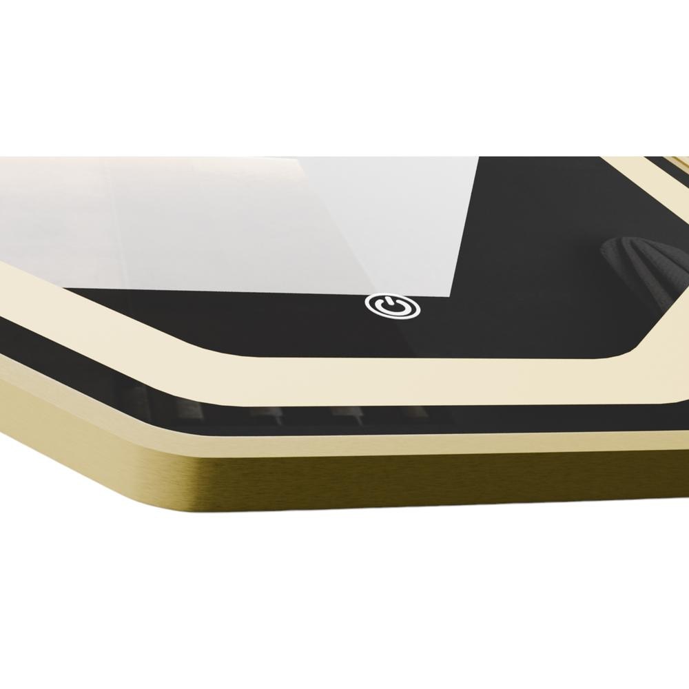 Aluminium LED Octagon Decorative wall mirror by elegant arts and frames (Mirror size 500 mm)