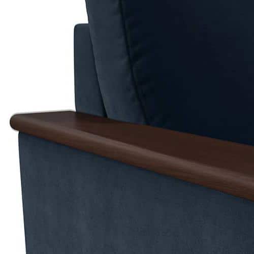 Corby Luxe 2 Seater Fabric Sofa in Sea Port Blue Velvet Colour