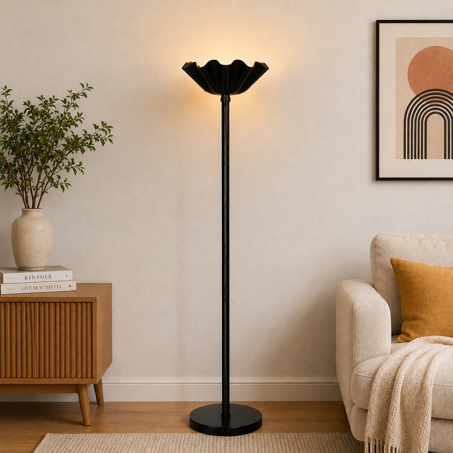 Flower Floor Lamp in Black Colour-image-42
