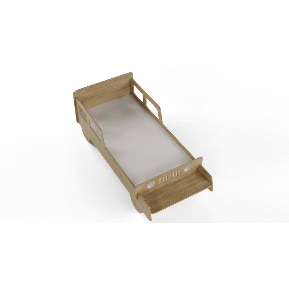 Vroom Engineered Wood Bed in Oak Colour