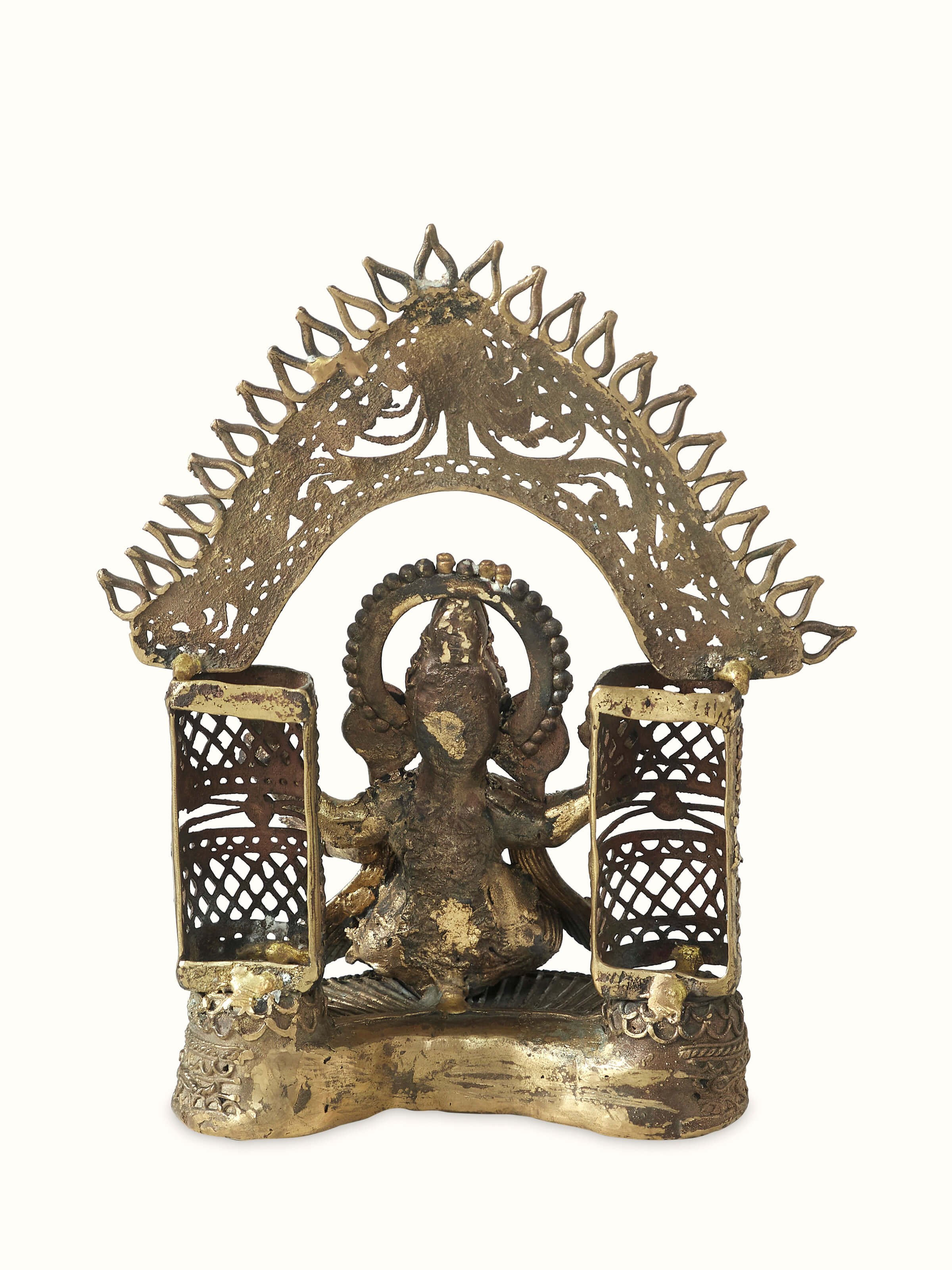 Back view of Dhokra Brass Ganesha Idol