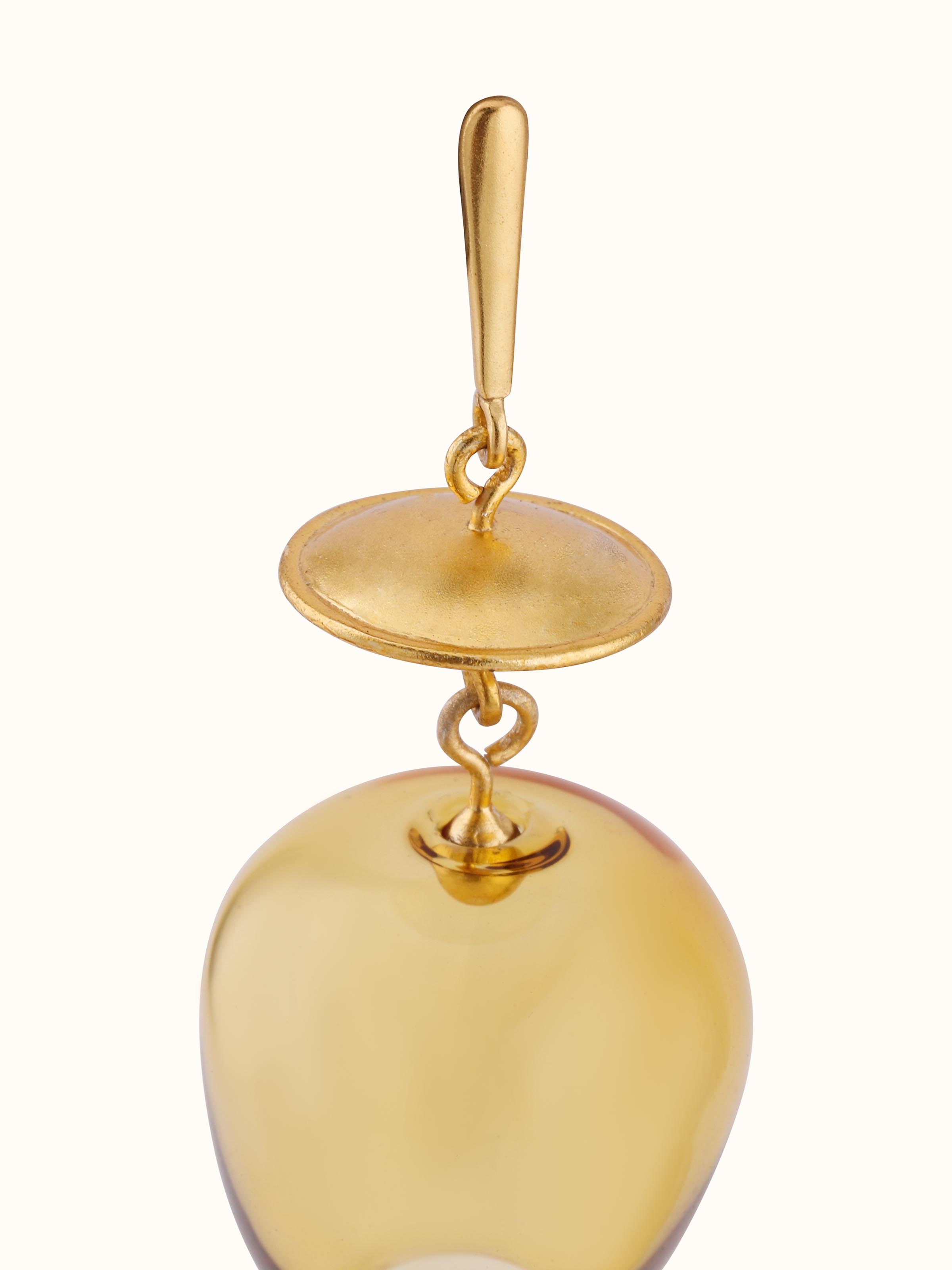 Silver Flame Glass Drop Earrings