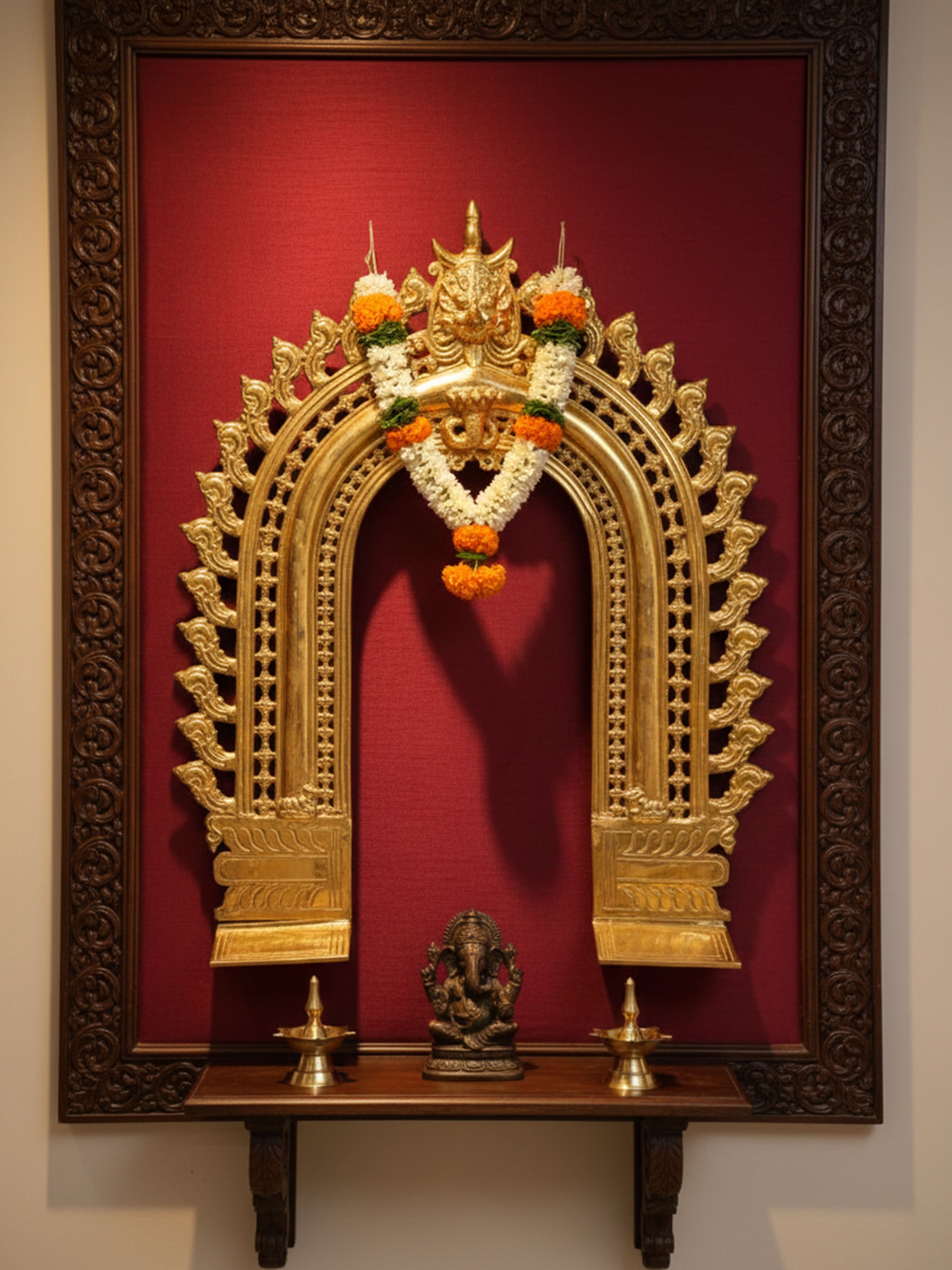 Lifestyle view of Prabhavali Brass Wall Accent