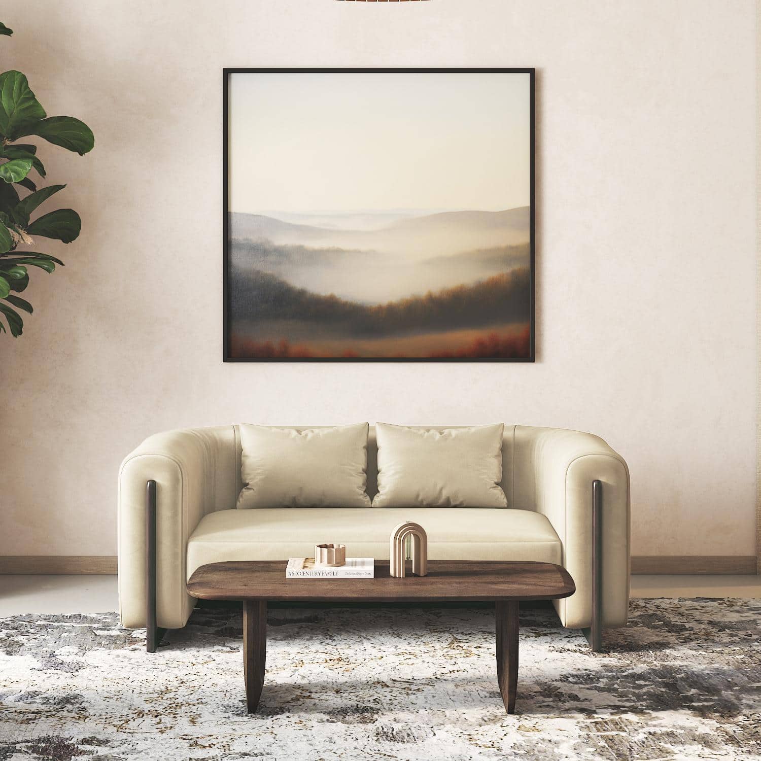 Reno Two Seater Fabric Sofa in Biscuit Velvet