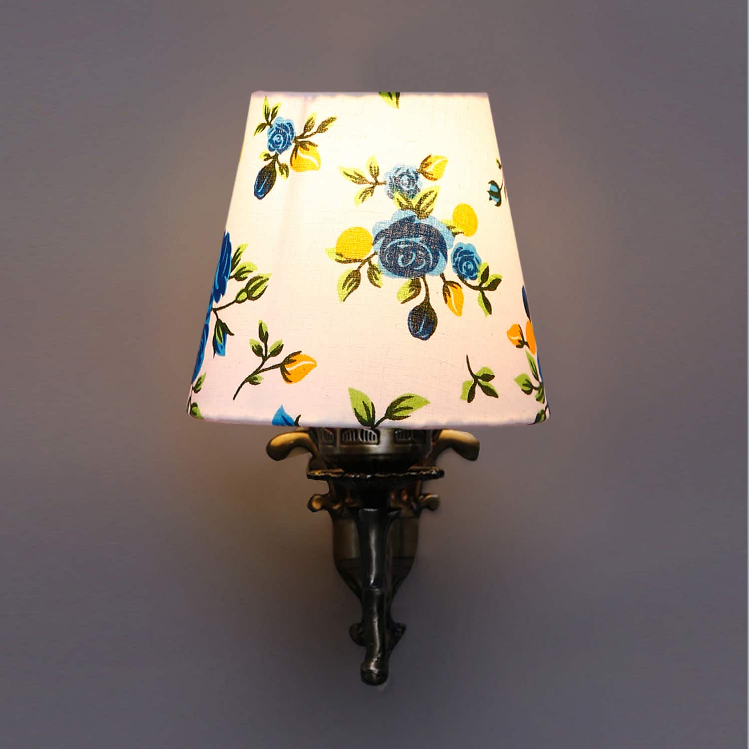 Devansh Metal Electric Wall Light in Antique Gold Colour with Multi Shade Count of 1 Light - Devansh
