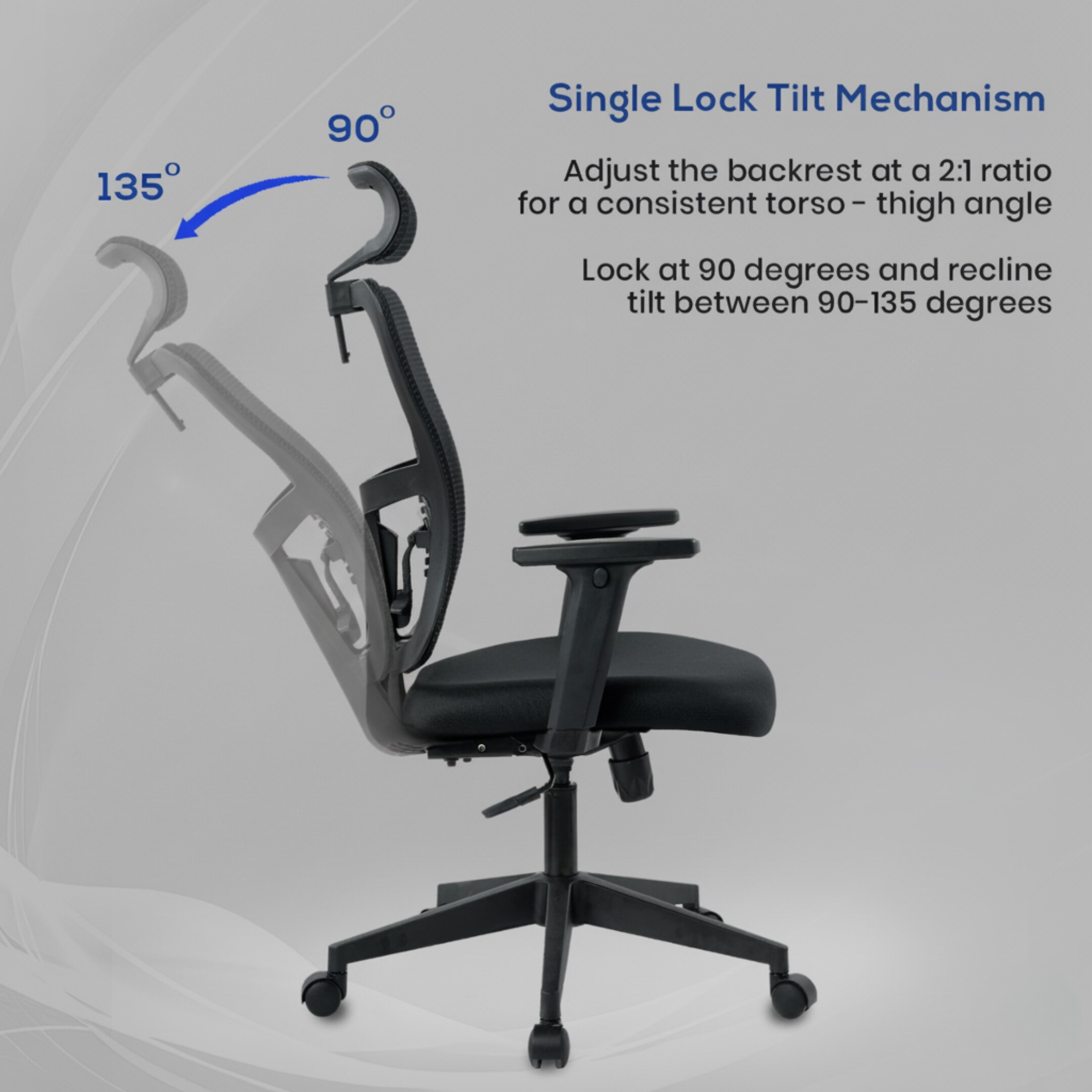 Ignis Black Ergonomic Study Chair