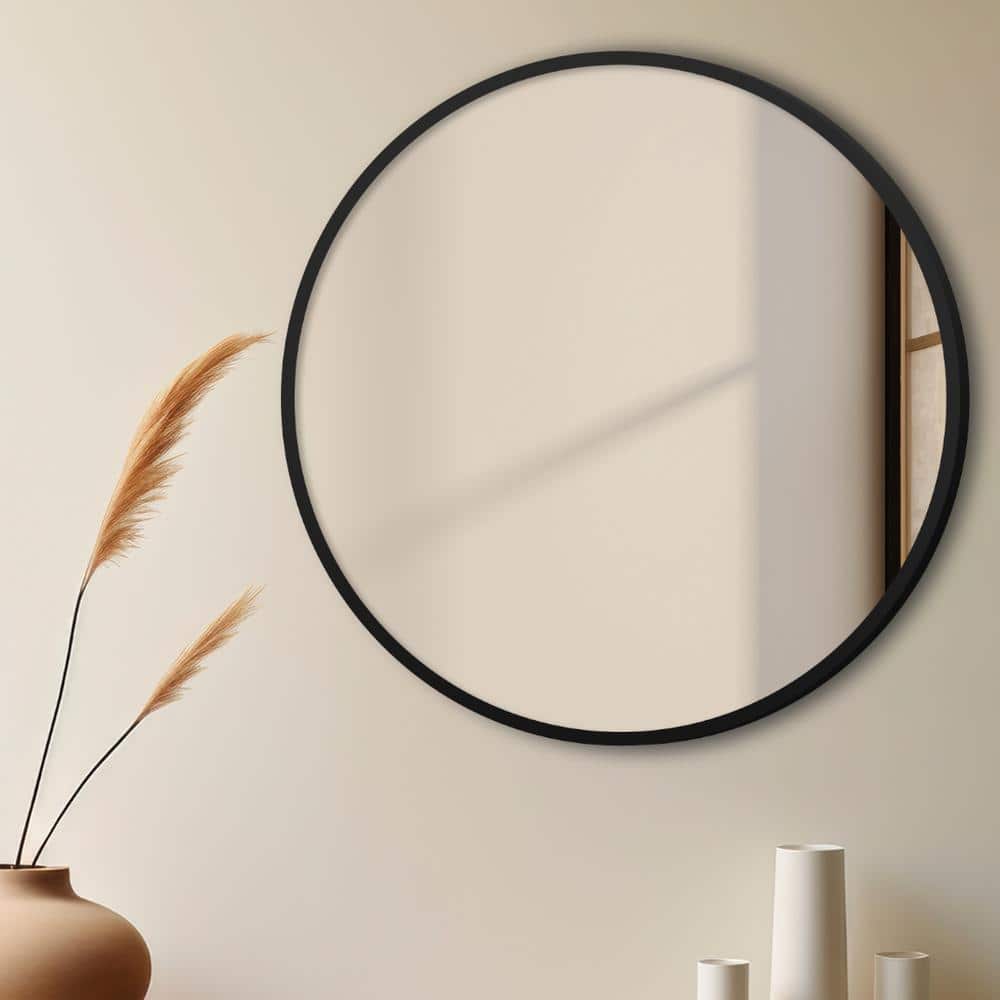 Aluminium Circle Decorative wall mirror by elegant arts and frames (Mirror size 800 mm)