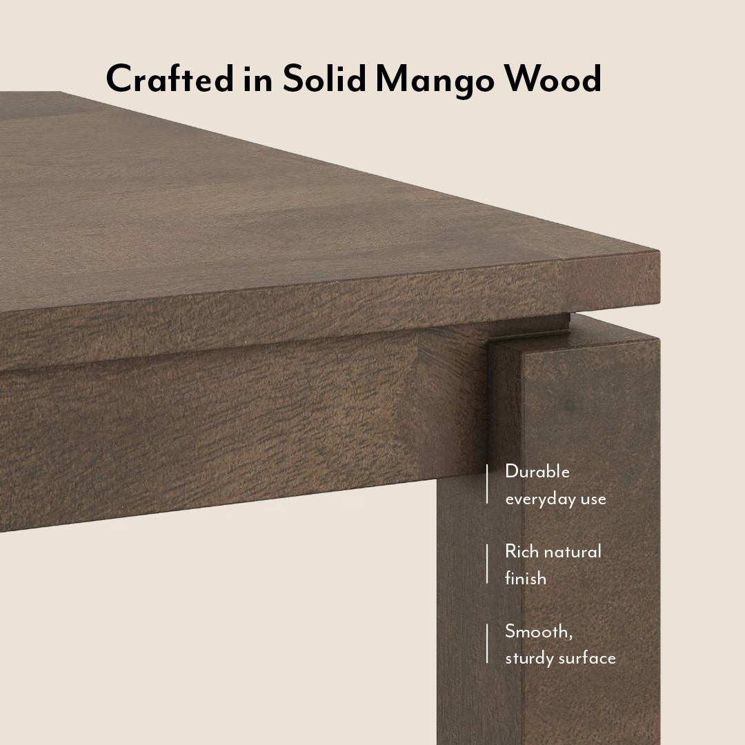 Atlas Solid Wood 6 Seater Compact Dining Table With Bren Swivel Dining Chairs