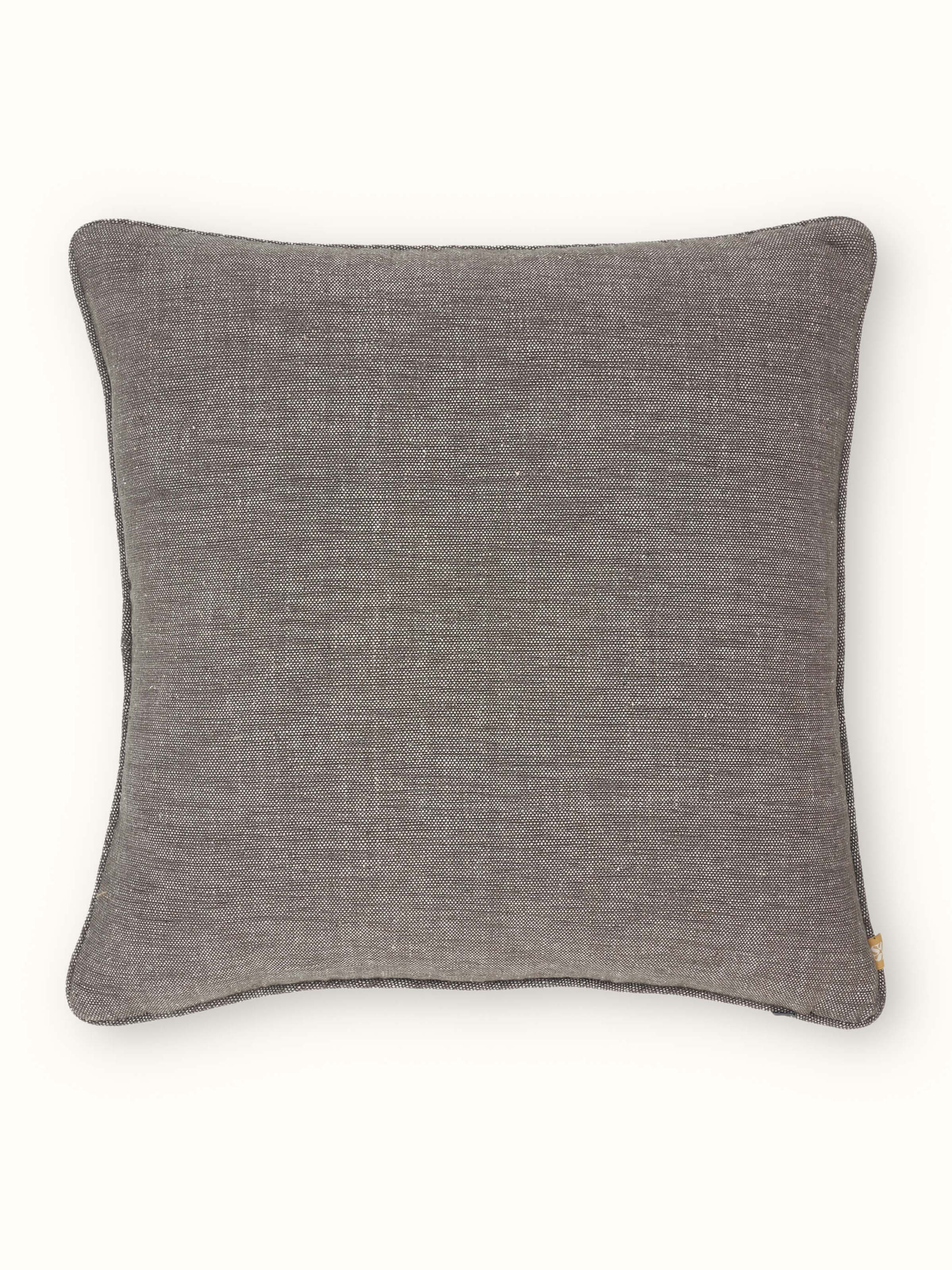 Anek Coffee Cotton Bhujodi Handloom Cushion Cover