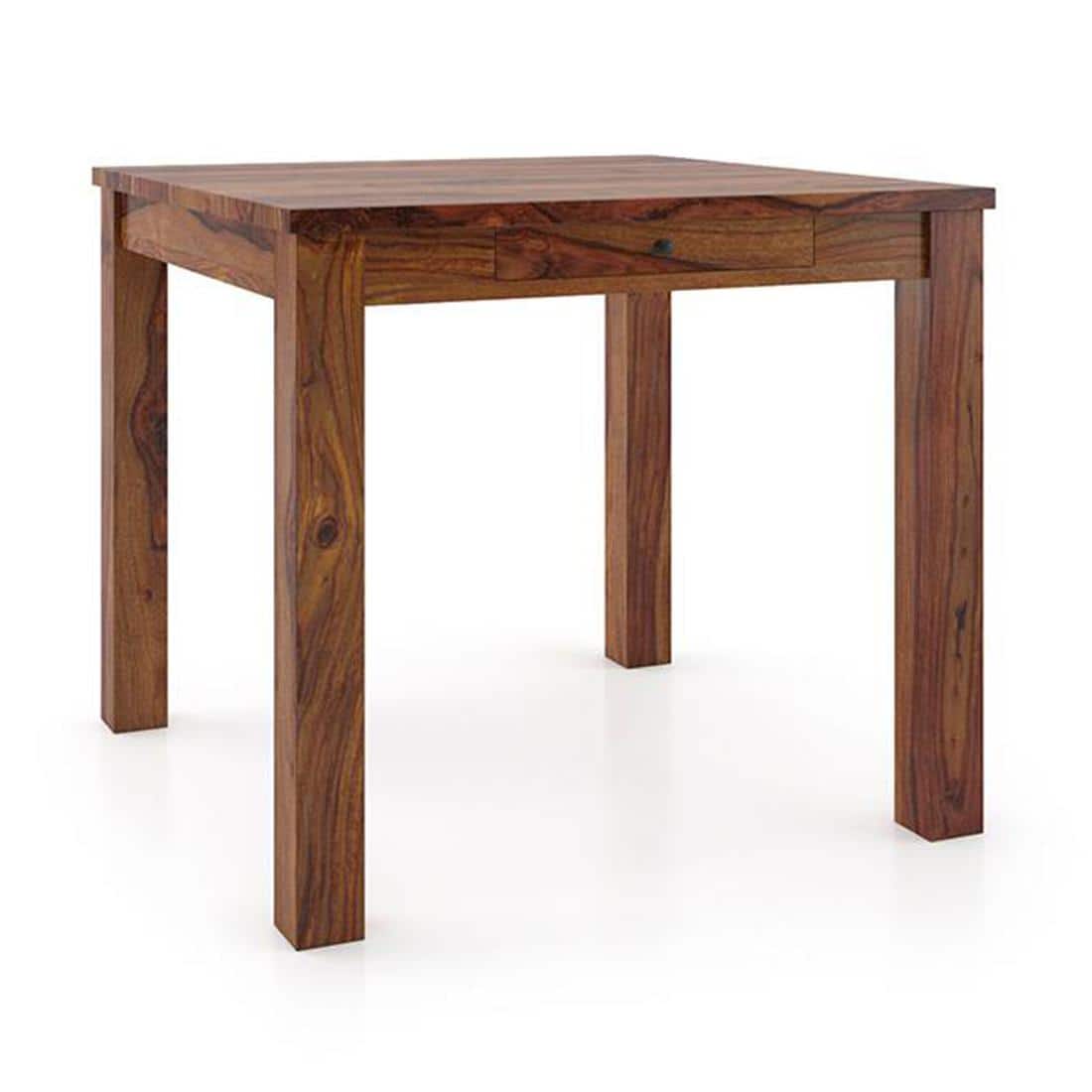 Arabia-Fabio 4 Seater Dining Table With Set Of 4 Chairs Colour-Matty Olive Finish-Teak