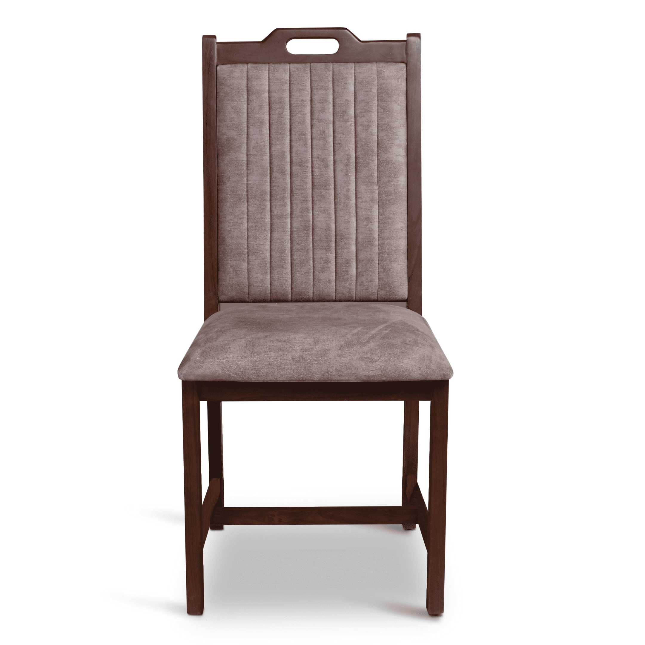 Globally Indian Compact Wooden 6 Seater Dining Table Set – Comfortable 6 Upholstered Seat and Back in Brown Sapphire