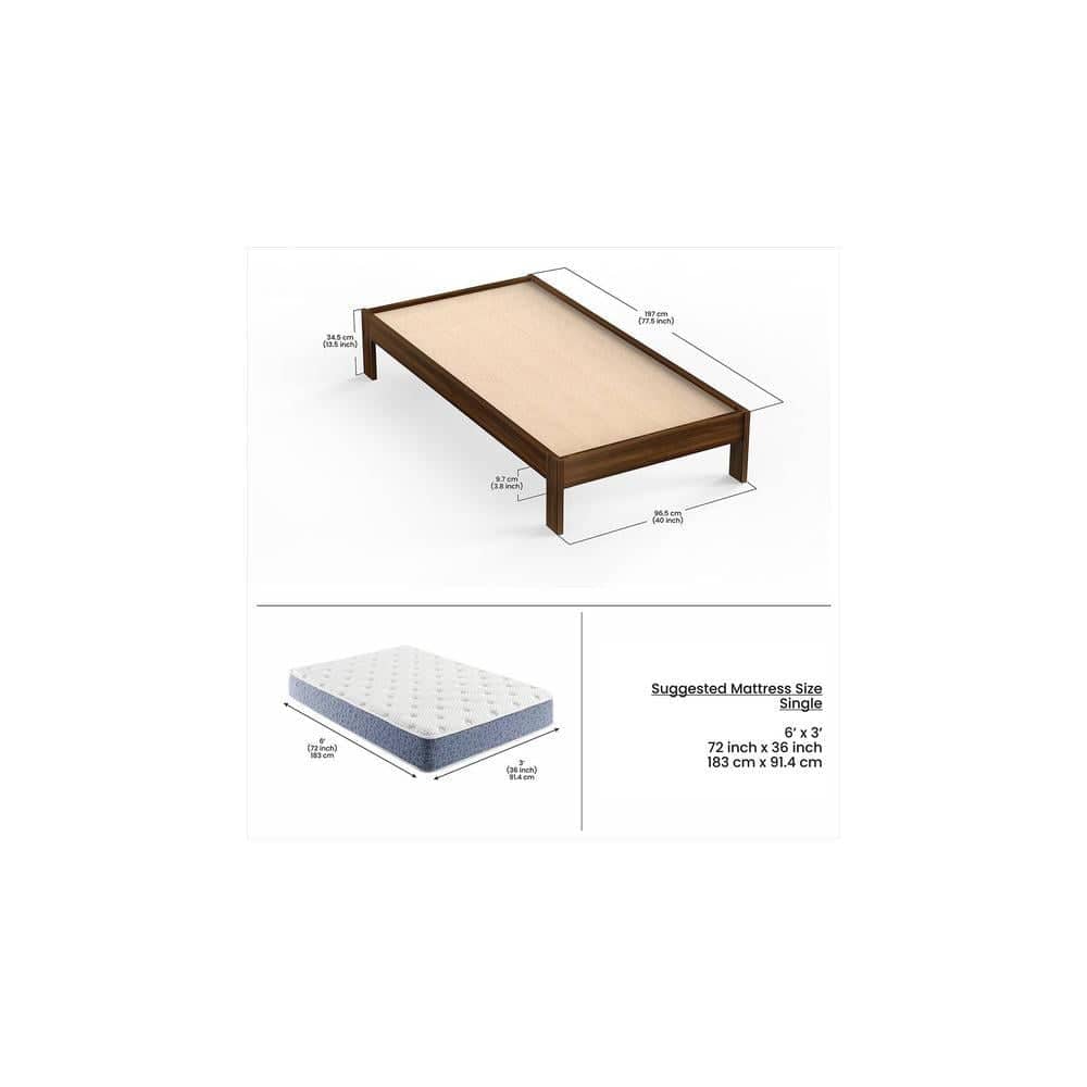 Roverb Engineered Wood Single Deewan Day Bed Without Storage Box (Brown Maple) Diy (Doityourself)