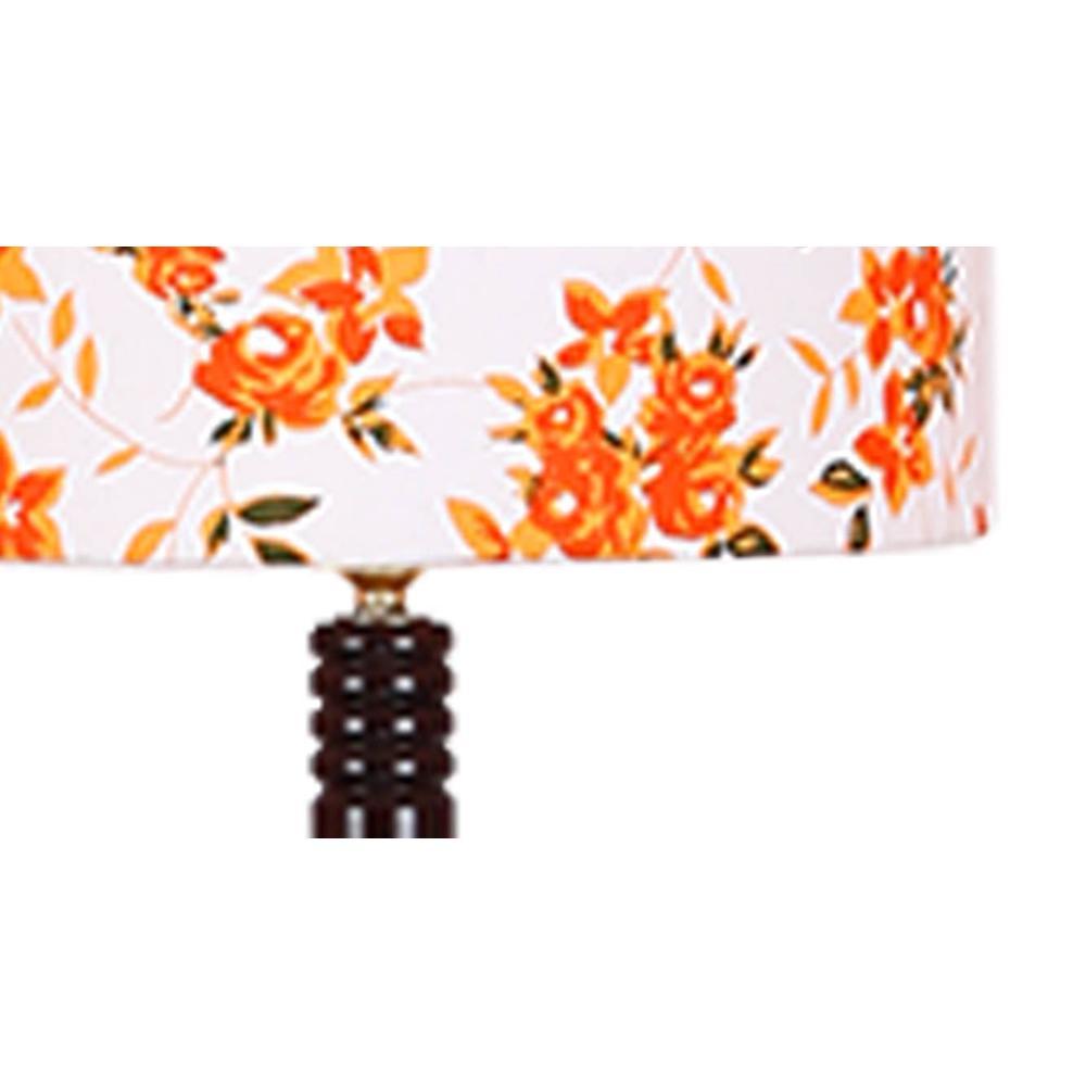 Gwen Multicolour Cotton Shade Floor Lamp