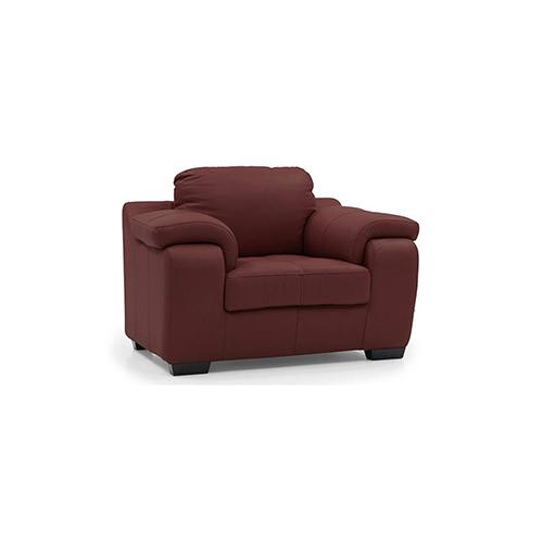 Trissino 1 Seater Leather Sofa in Wine Colour
