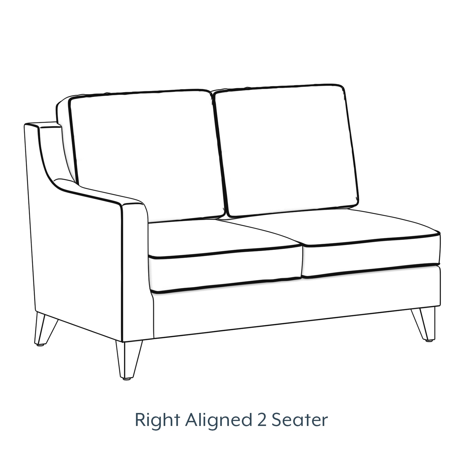 Abbey Sectional Sofa (Colour :Smoke, Cushion:Hard, Seating Capacity : Right Aligned 2 Seater) - Urban Ladder