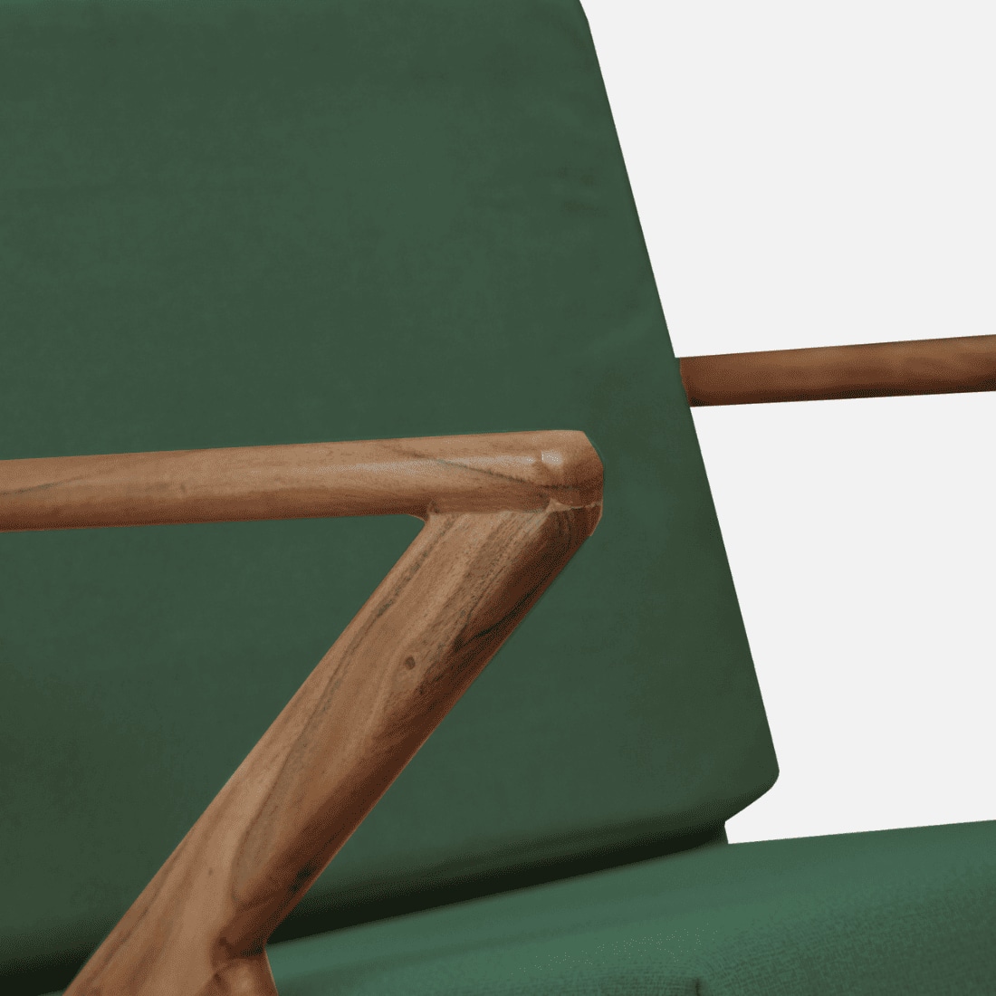 Zesta Green Fabric Accent Chair