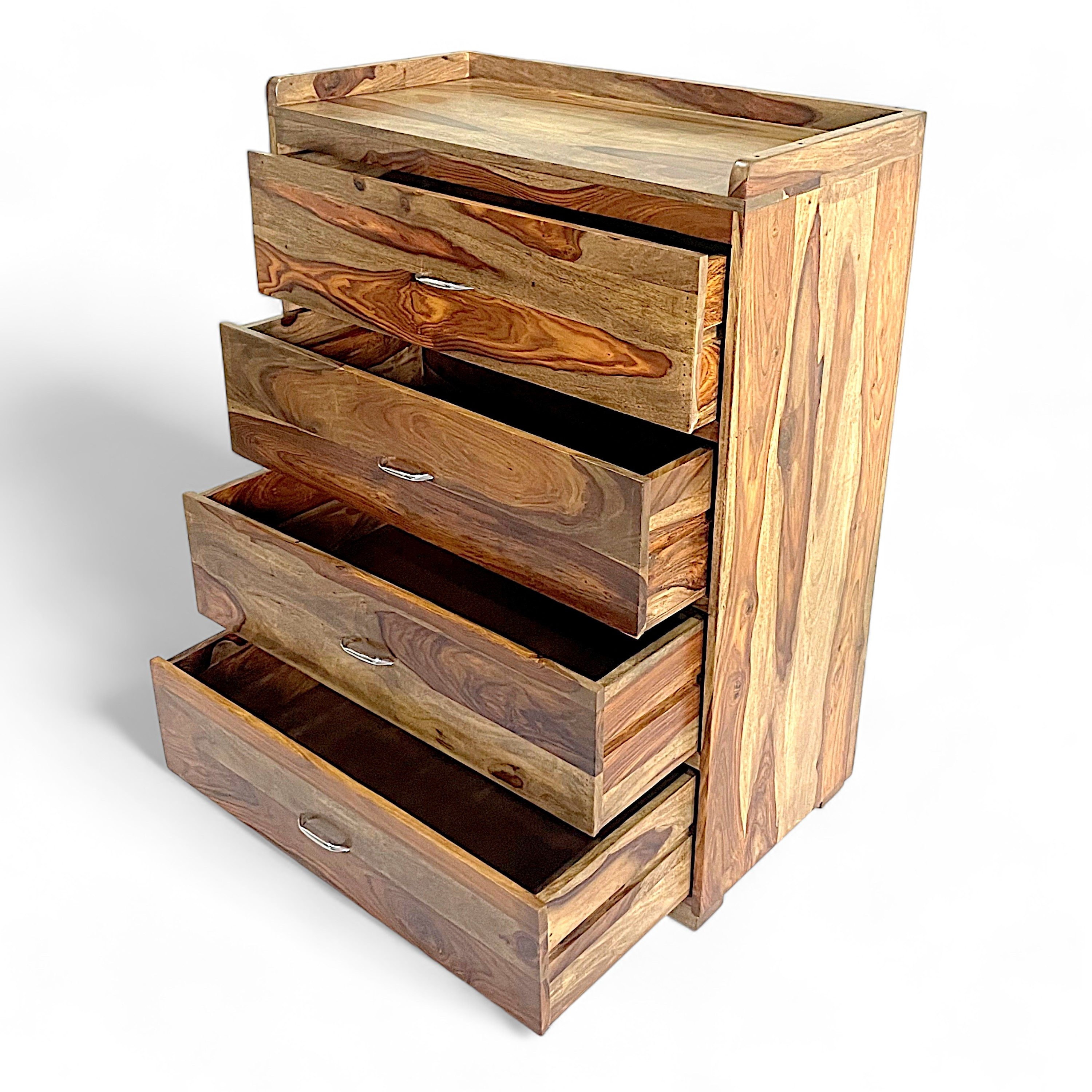 Elder Sheesham Wood Chest of Drawers in TEAK FINISH