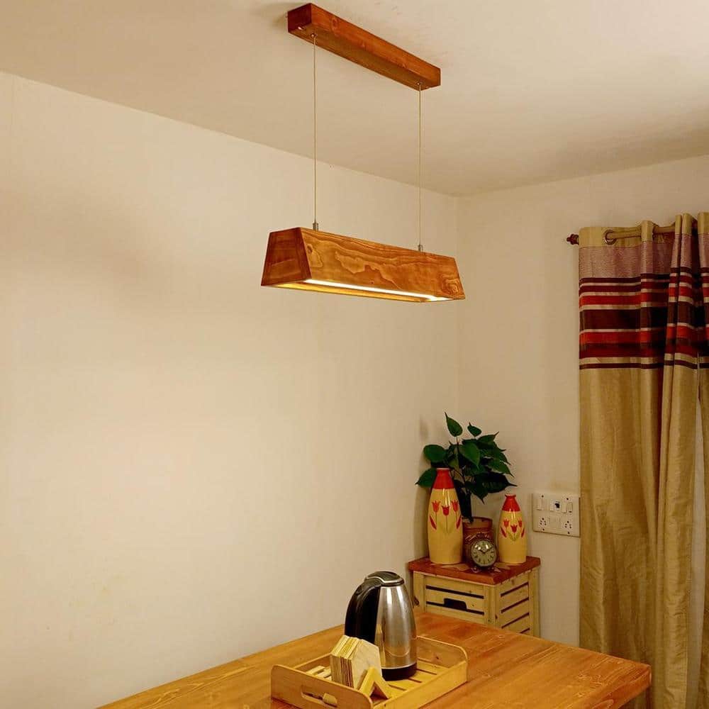 Sirius 24 Brown Wooden LED Hanging Lamp