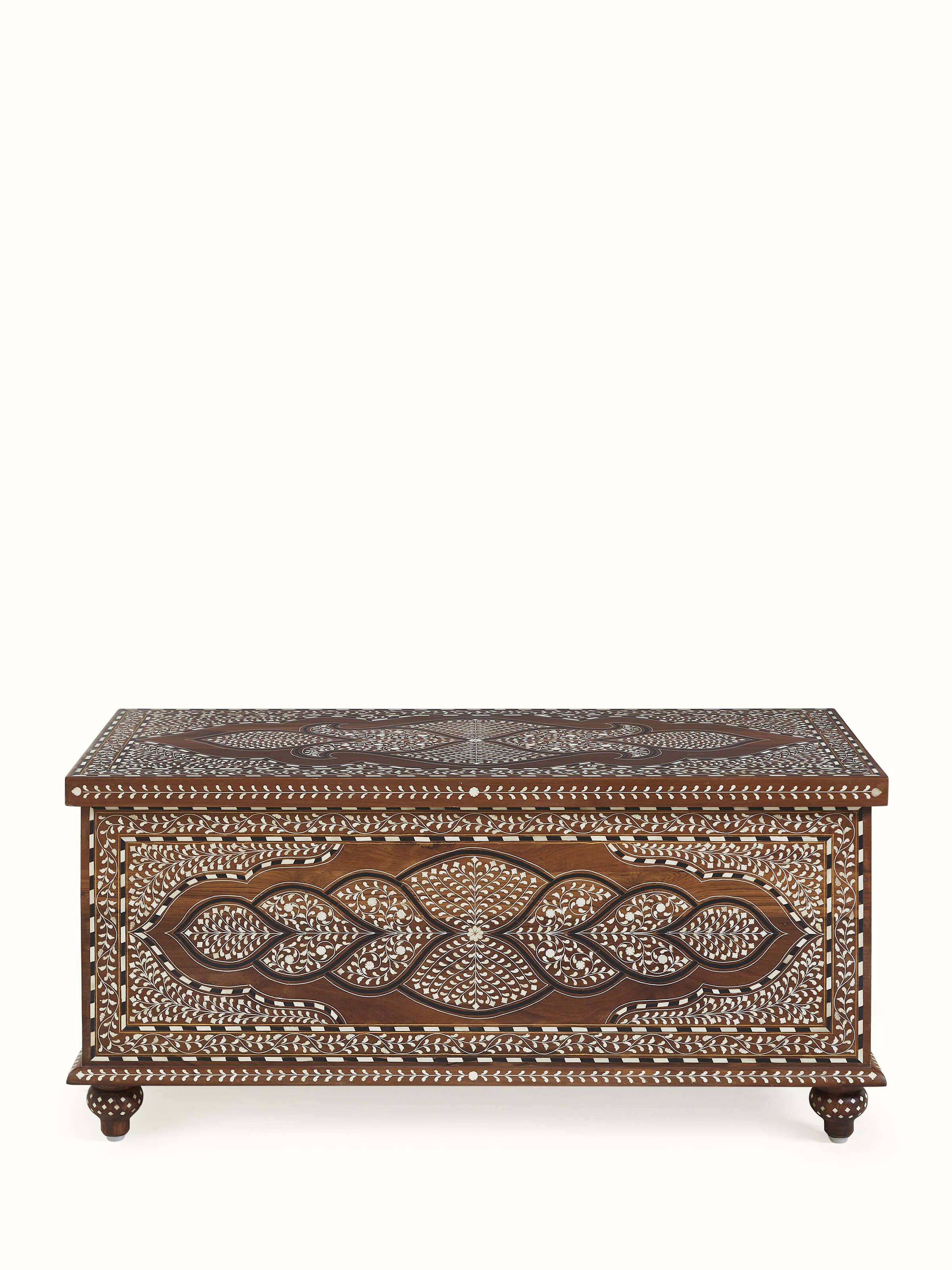 Teak Wood Inlay Trunk