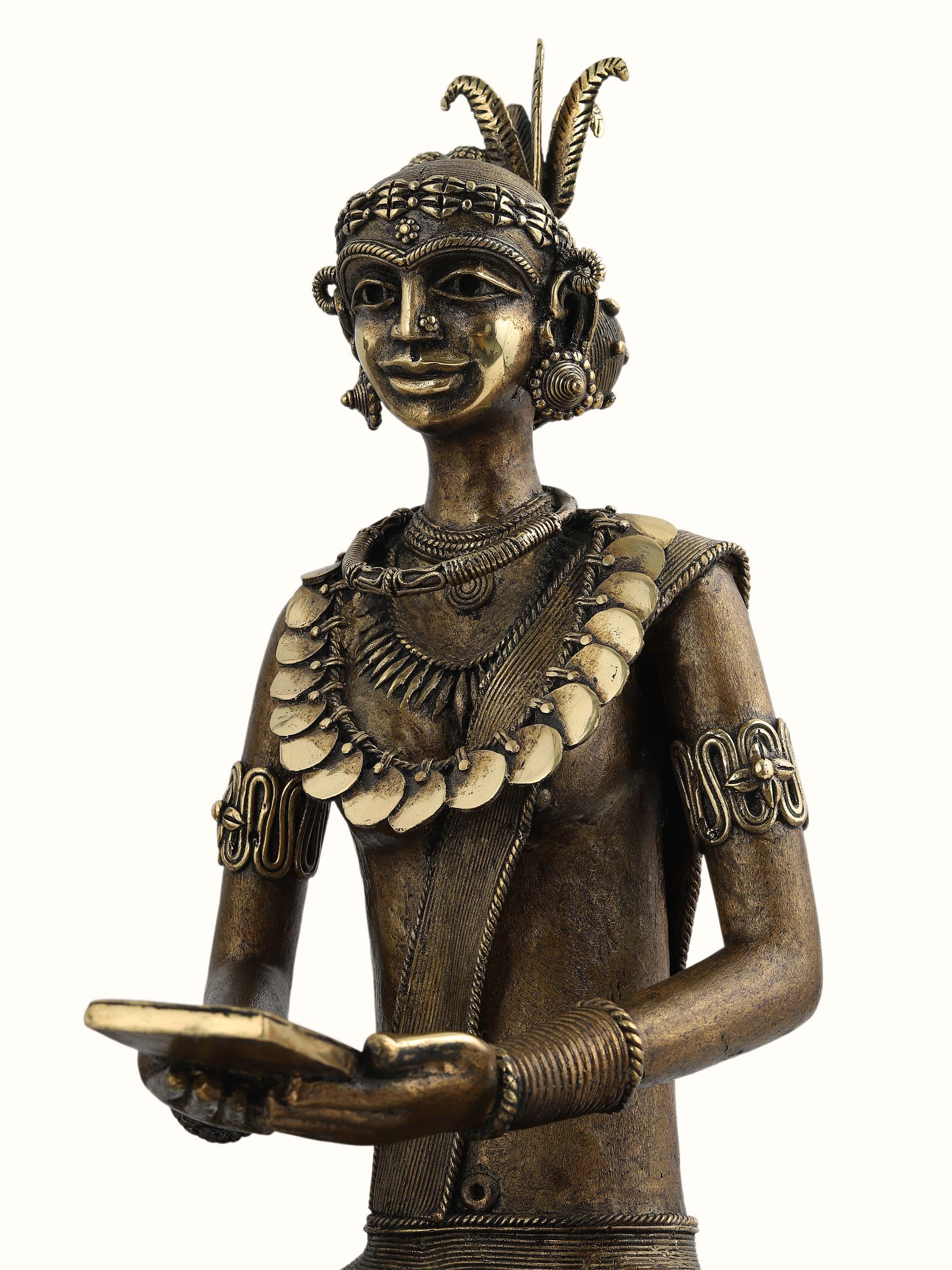 Dhokra Mobile Wali Brass Sculpture