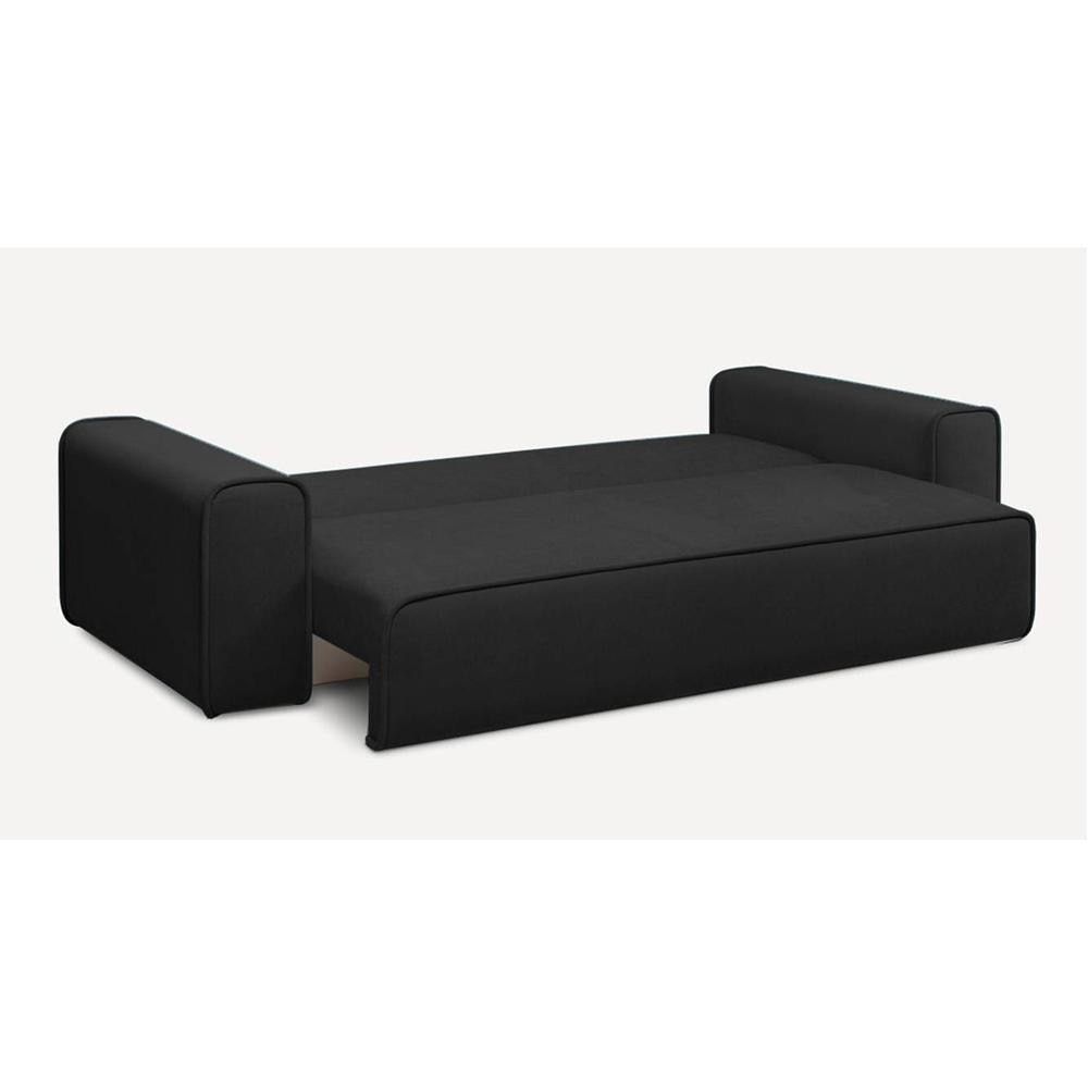 Parega 3 Pull Out Sofa Cum Bed In Black Colour