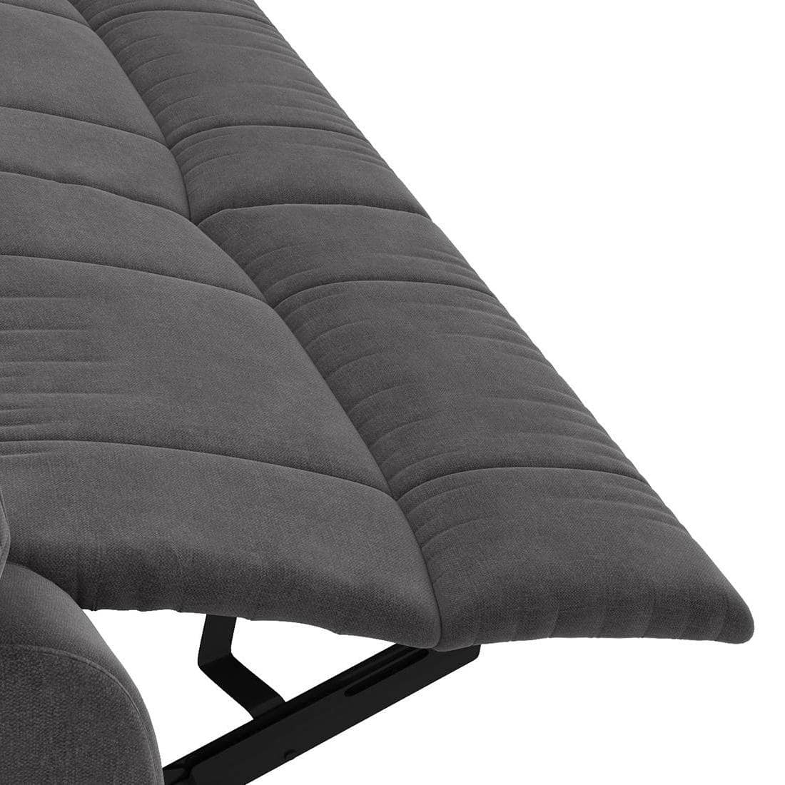 Lebowski Fabric Two Seater Manual Recliner in Smoke Fabric Colour