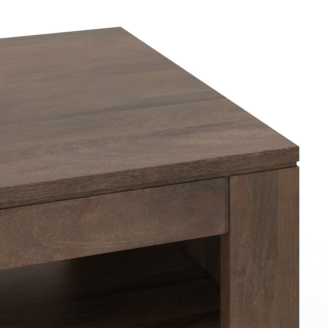 Epsilon Solid Wood Coffee Table In Danish Walnut Finish