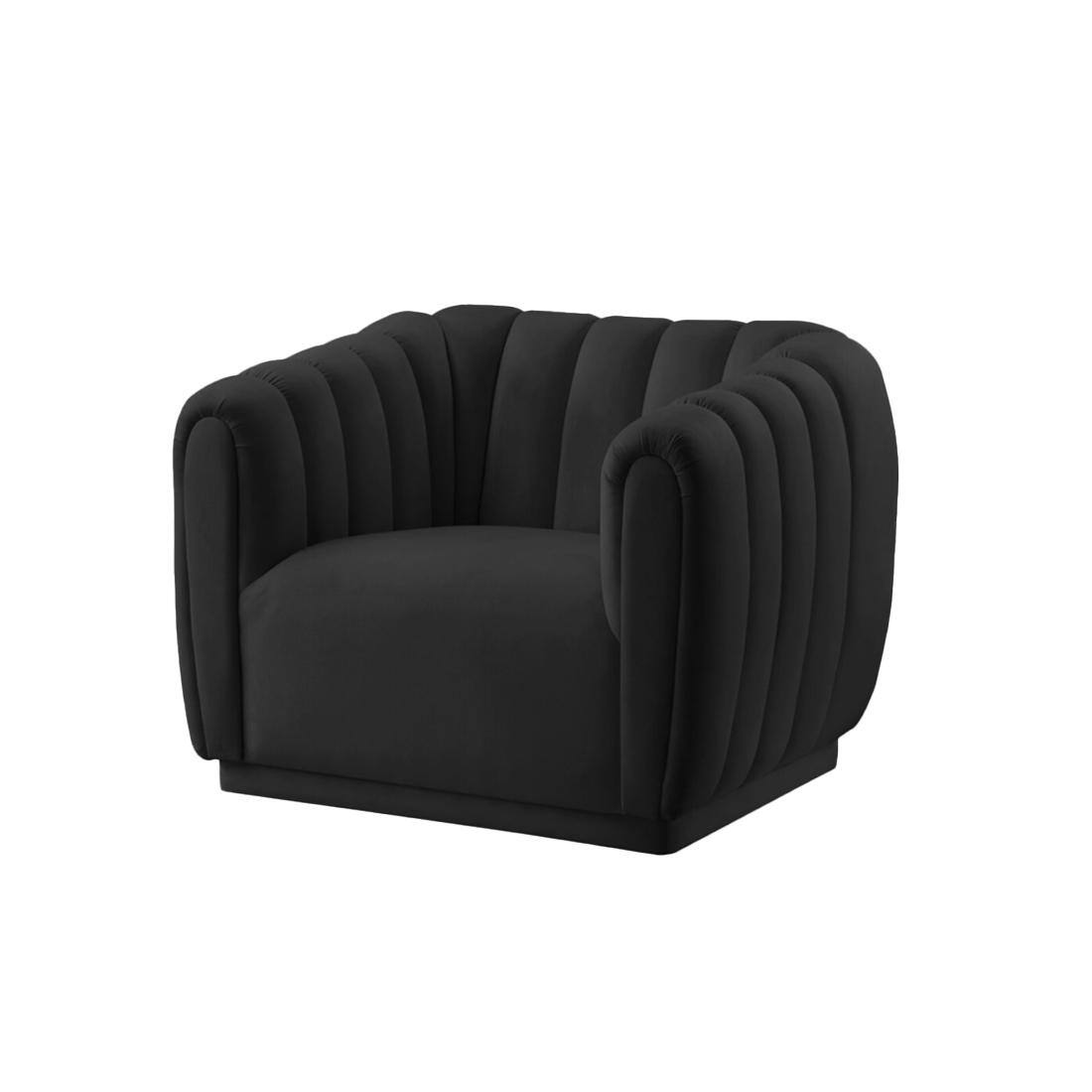 Rosa Fabric Sofa (Black)