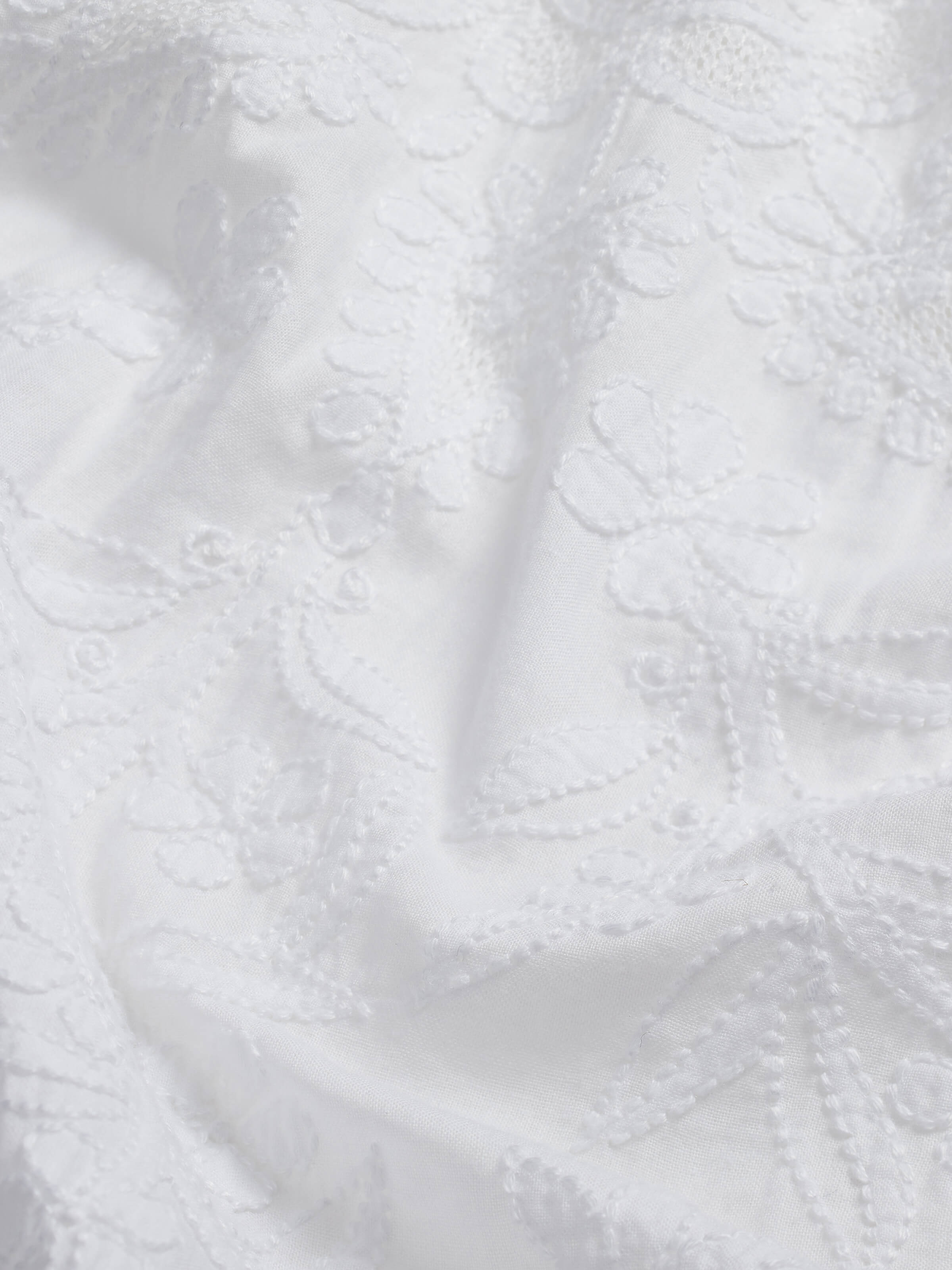 Detailed shot highlighting the intricate hand-embroidered chikankari work