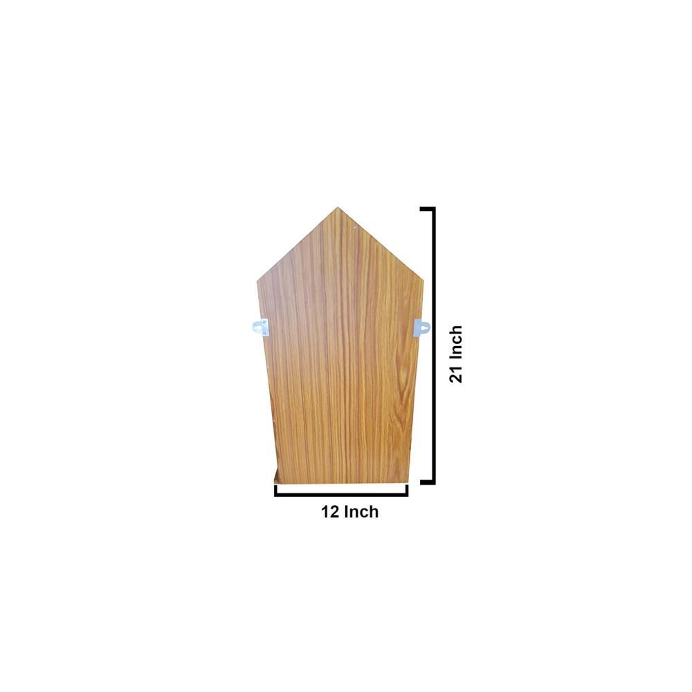 shravya engineered wood prayer unit in teak finish