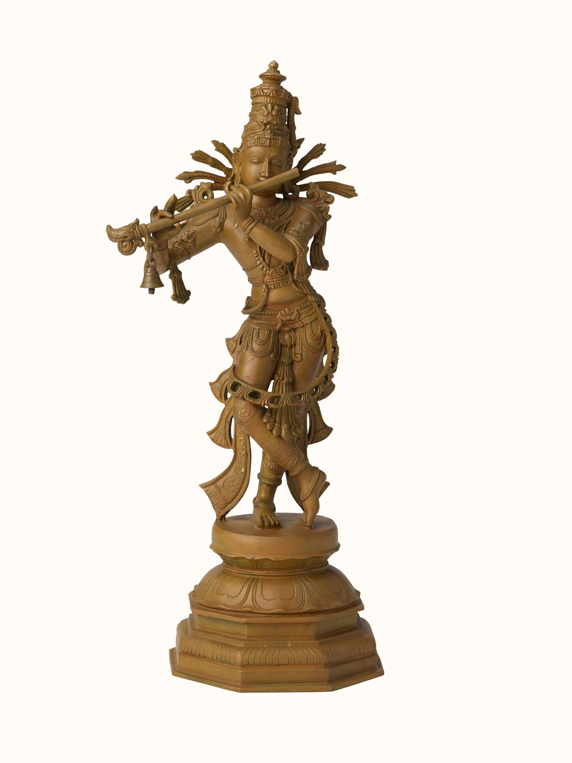 Bronze Cast Krishna Flute Idol