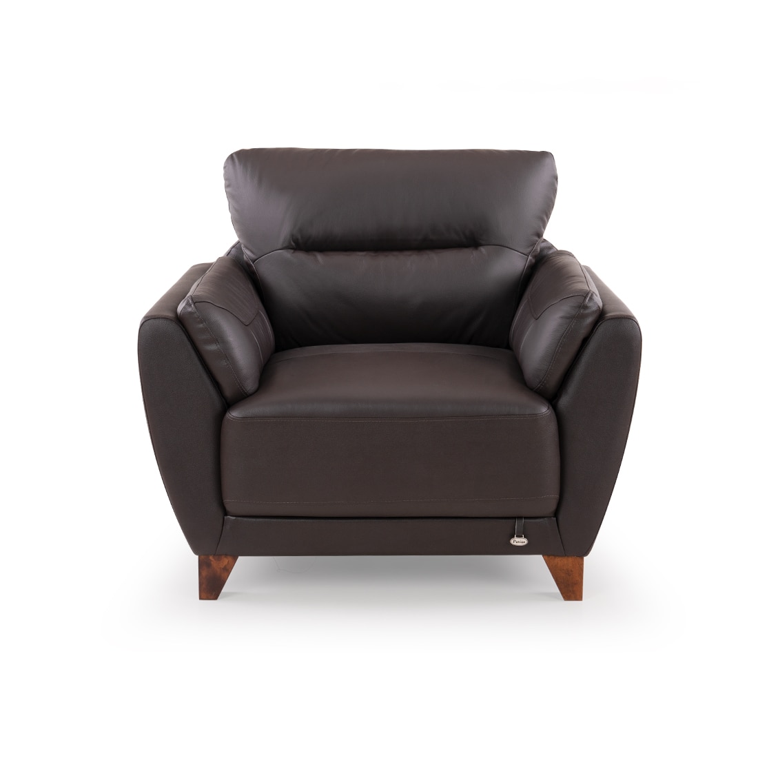 Johanna 1 Seater Leatherette Sole in Choco Brown Colour - Durian