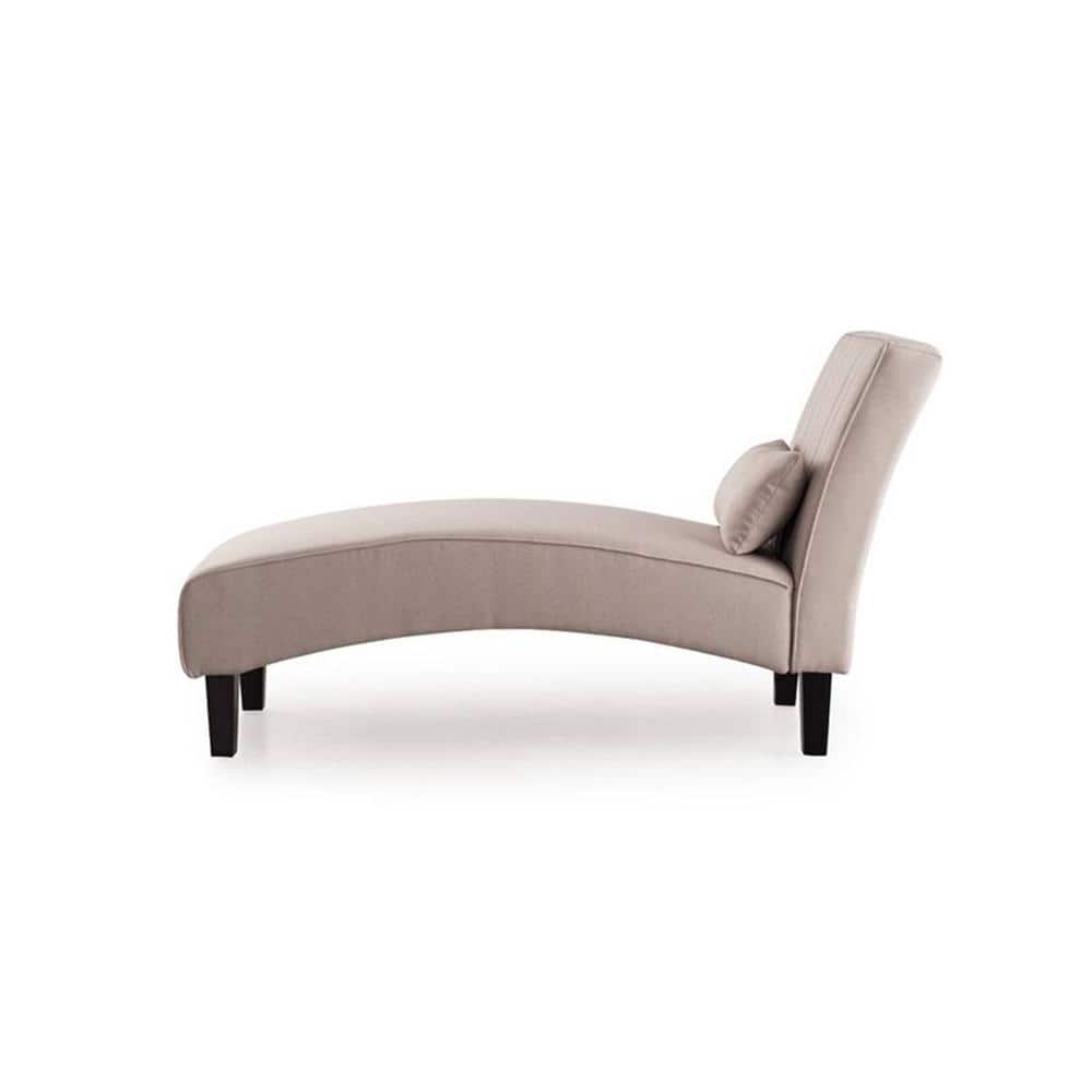 Fiest Velvet Chaise Launger in Cream Colour