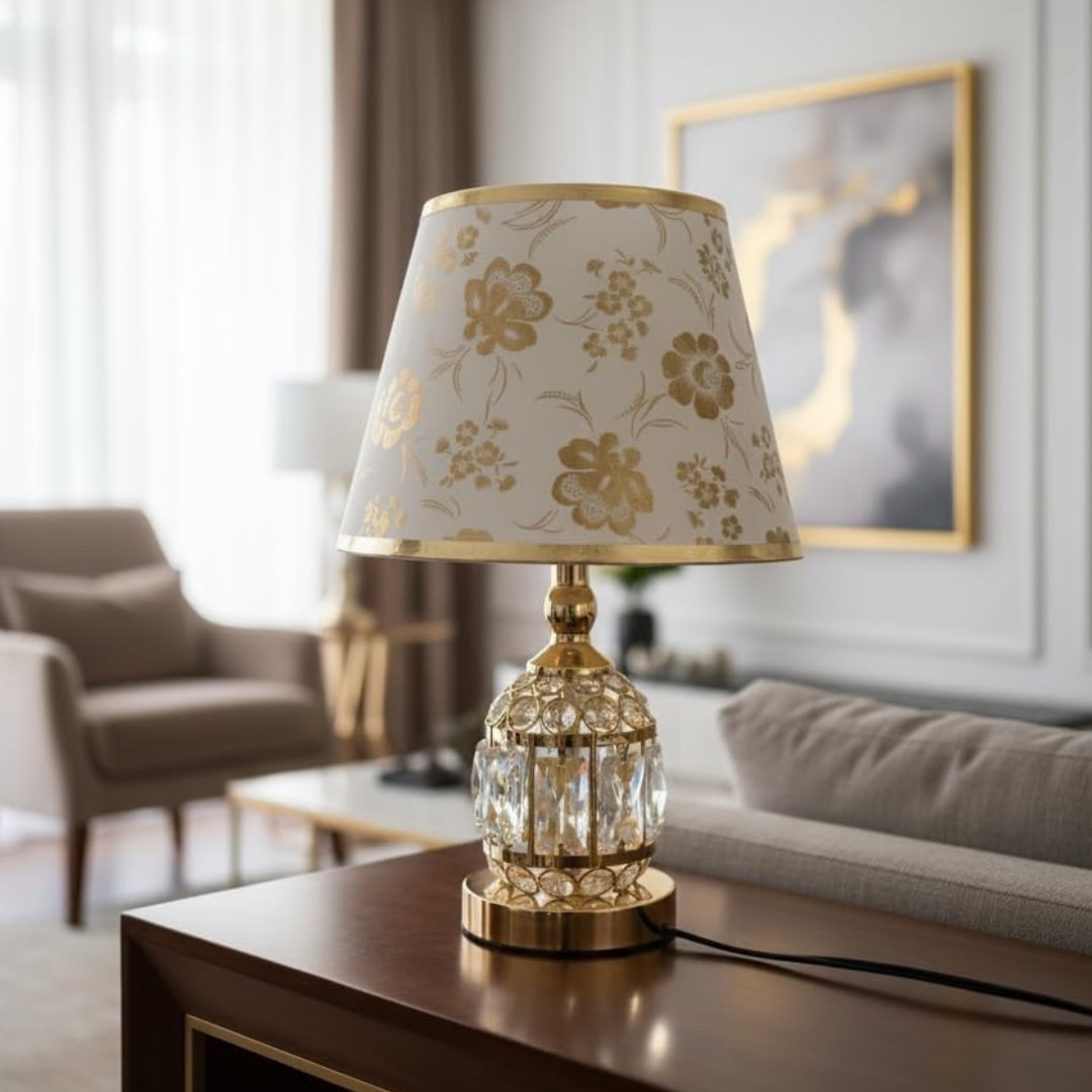 ELARE Modern Small Crystal Glass Table Lamp