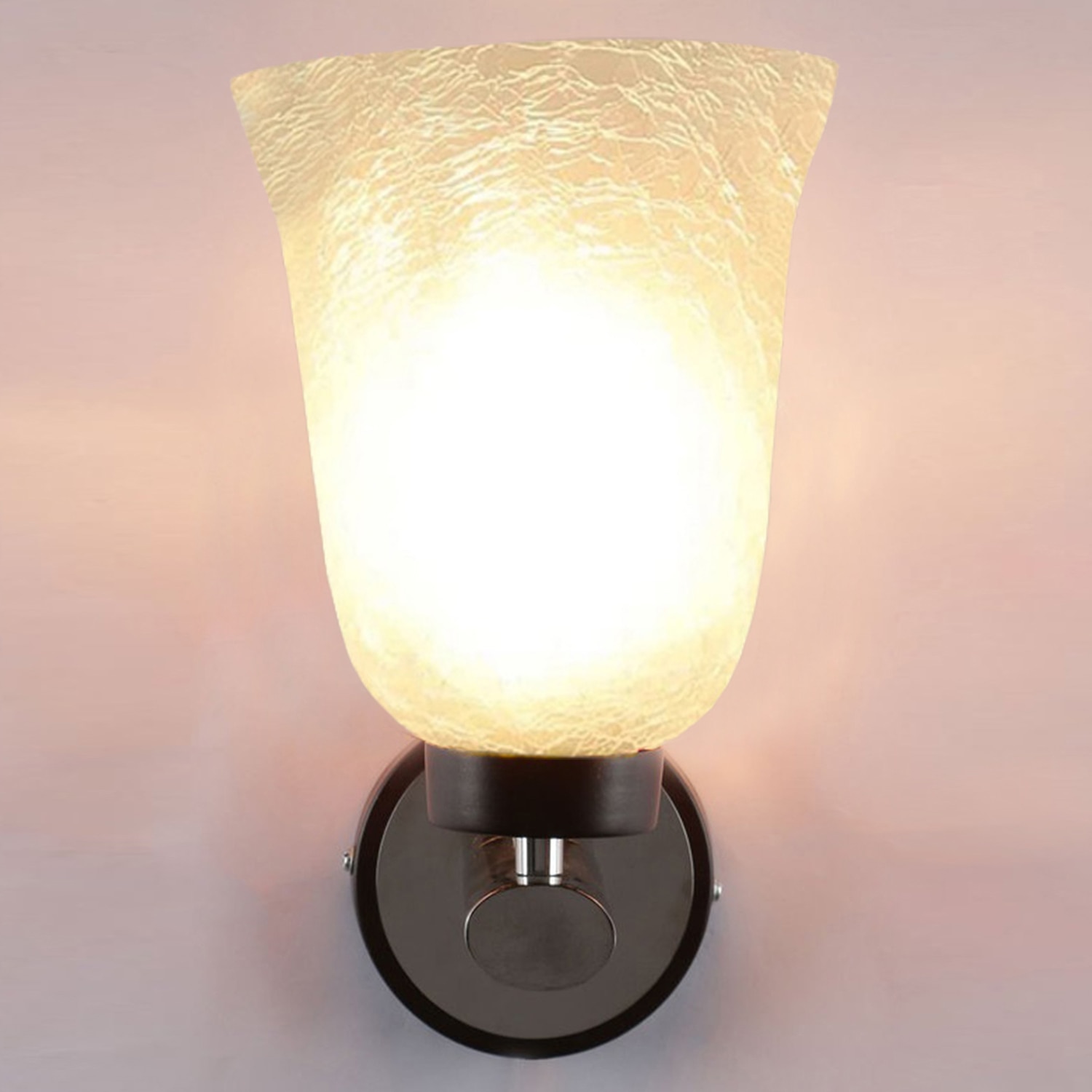 Devansh Metal Electric Wall Light in gold Colour with White Shade Count of 1 Light - Devansh