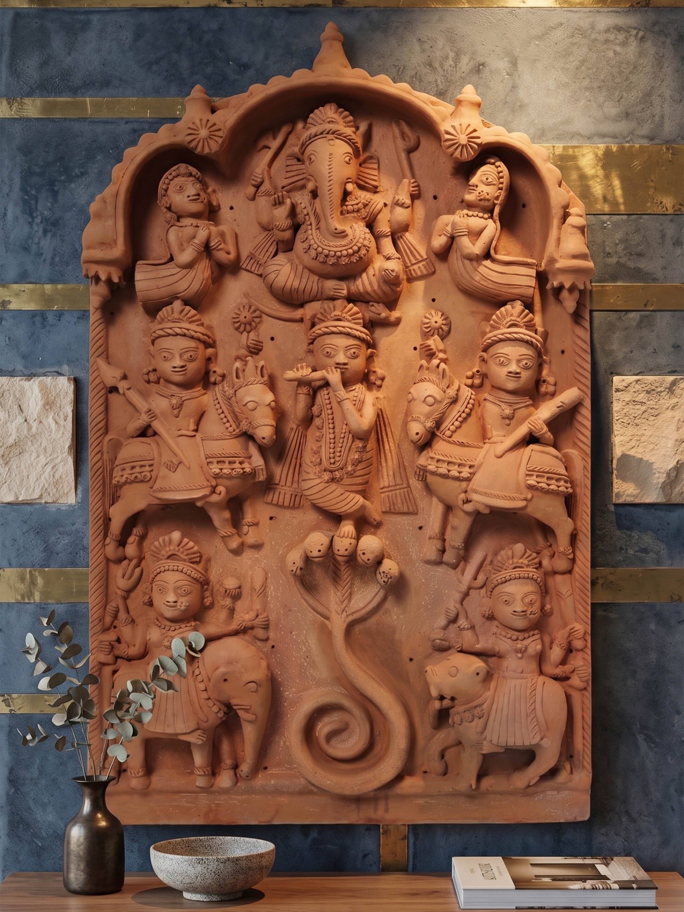 Terracotta Clay Ganesha Idol