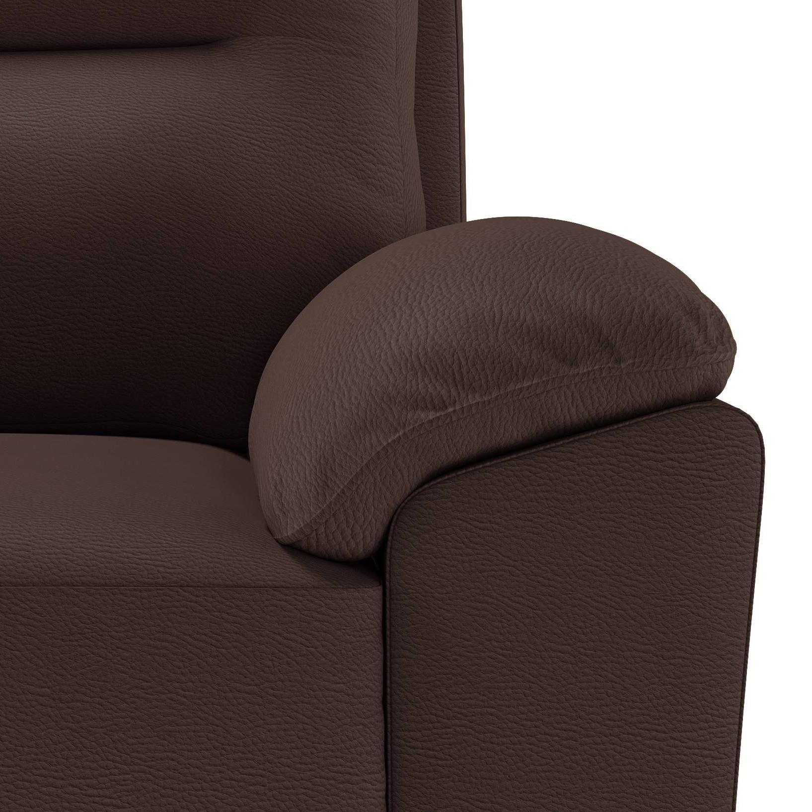Adelaide 1 Seater Leatherette Sofa in Chocolate Colour