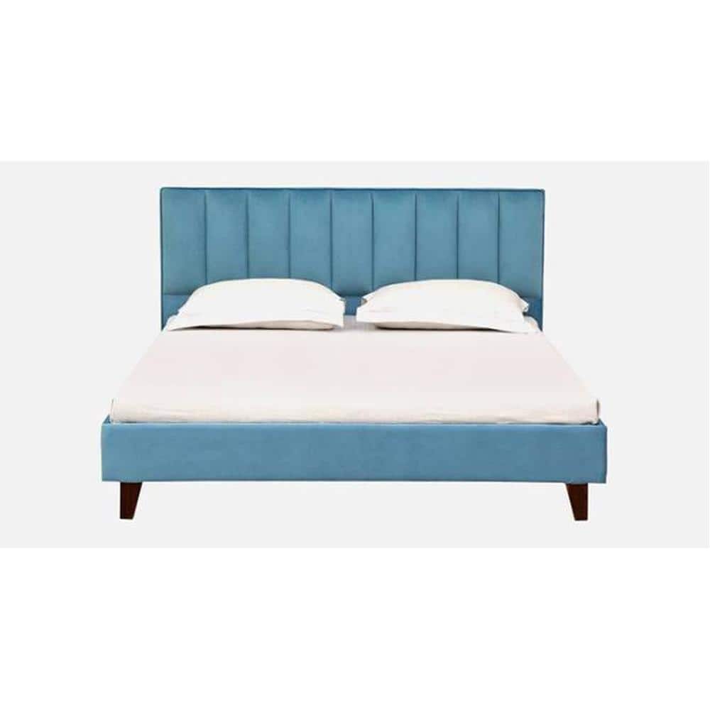 Dallas Engineered Wood Queen Size Non Storage Bed In Provincial Teak Finish