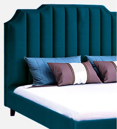 Eliana Engineered Wood Queen Size Non Storage Bed In Provincial Teak Finish