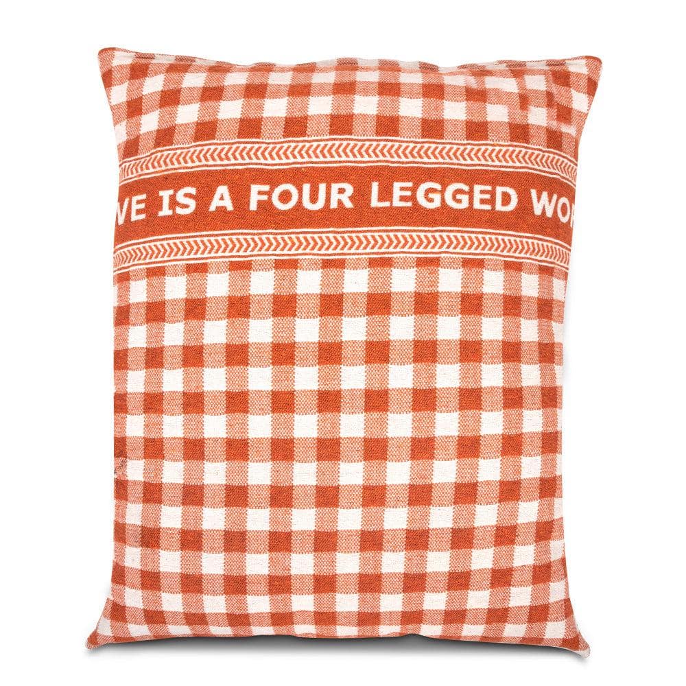 Chic Printed Cotton Pets Bed in Orange Colour