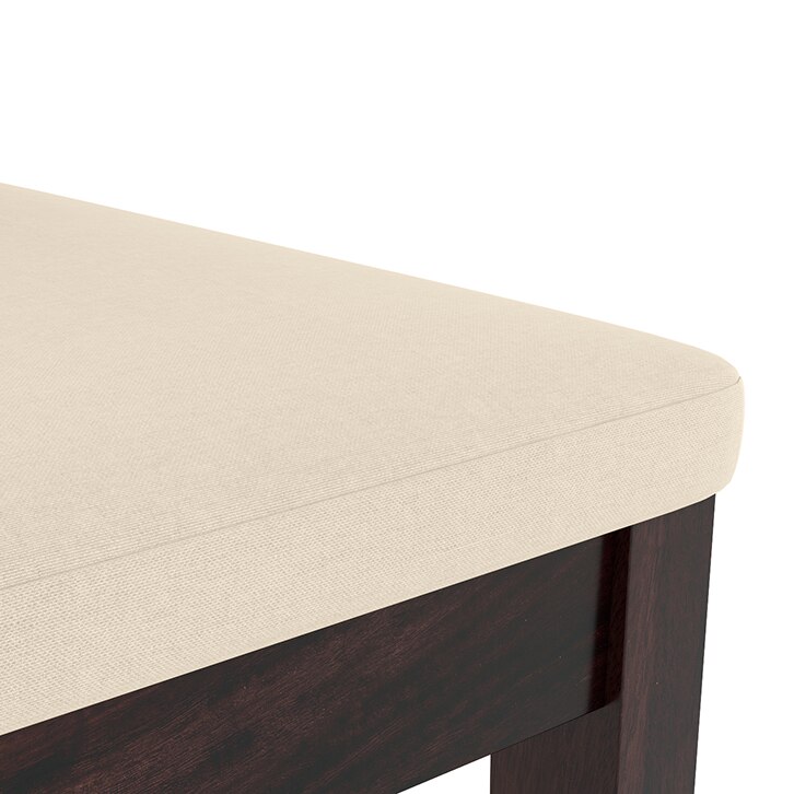 Fidora 4 Seater Dining Table With Set Of 4 Martha Dining Chairs (Colour- Wheat Brown, Finish- Mahogany)