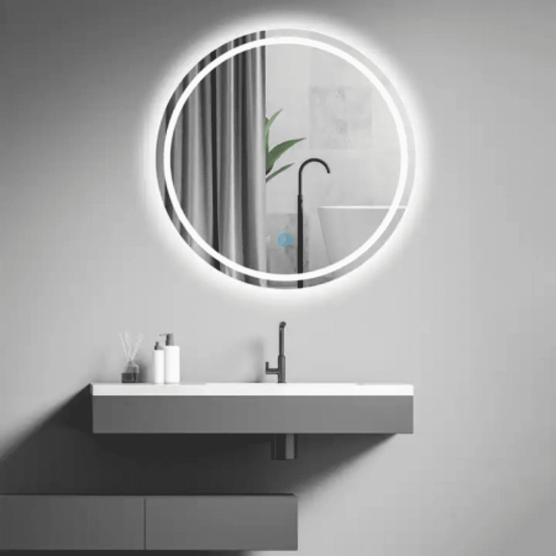 Round LED  Mirror with Lights Dimmable Vanity Mirror
