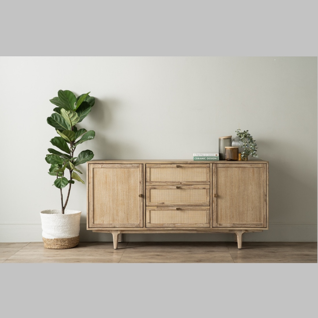Scandinavian Forres Sideboard Natural Wood Finish - Nestnordic