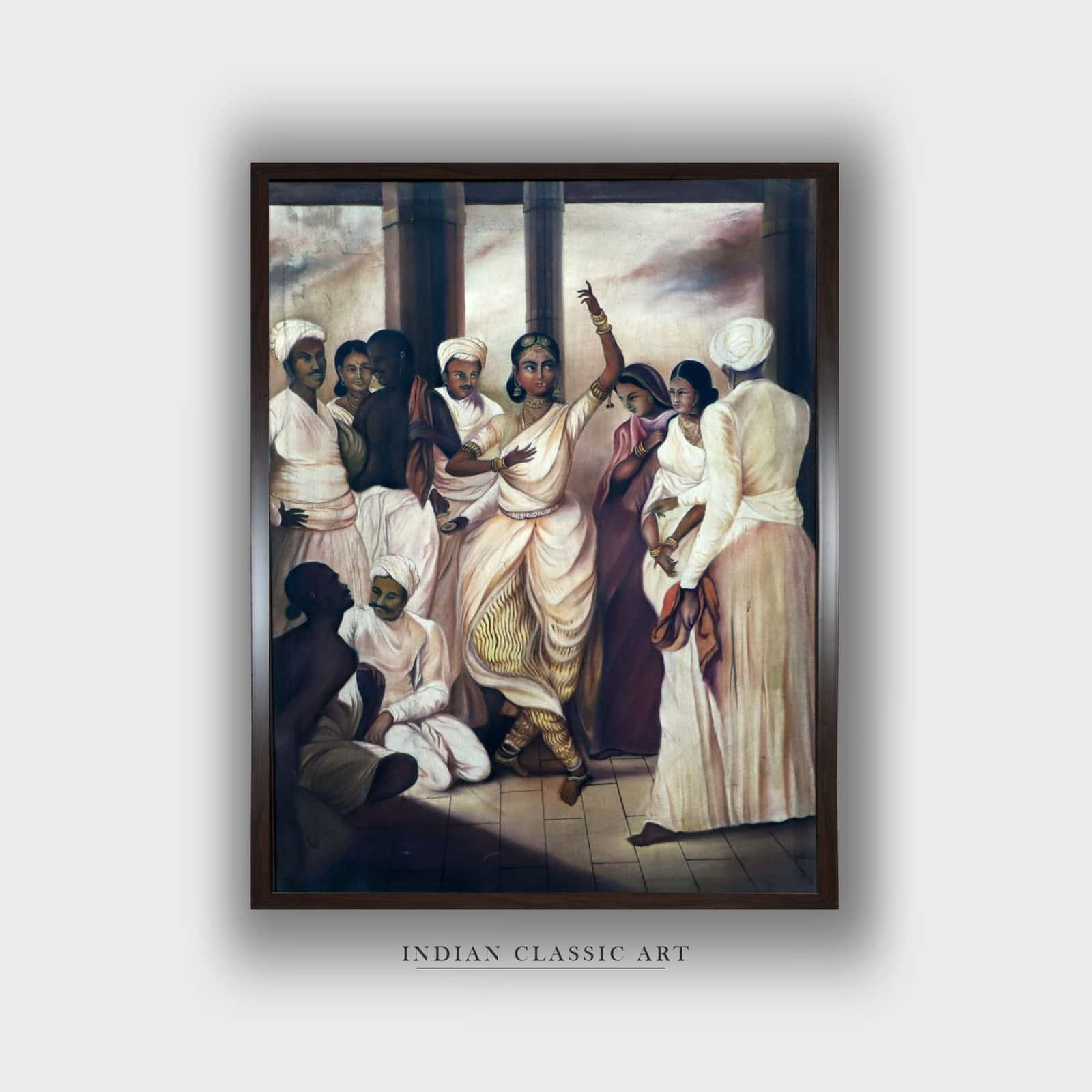 Nautch Girls Earthy Palette Canvas Wall Prints Canvas Wall Prints Set of 1 Multicolor Matte