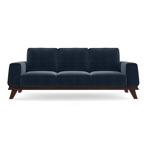 Granada Sofa Set (Colour: Sea Port Blue Velvet, Seater: 3+2+1) - Urban Ladder